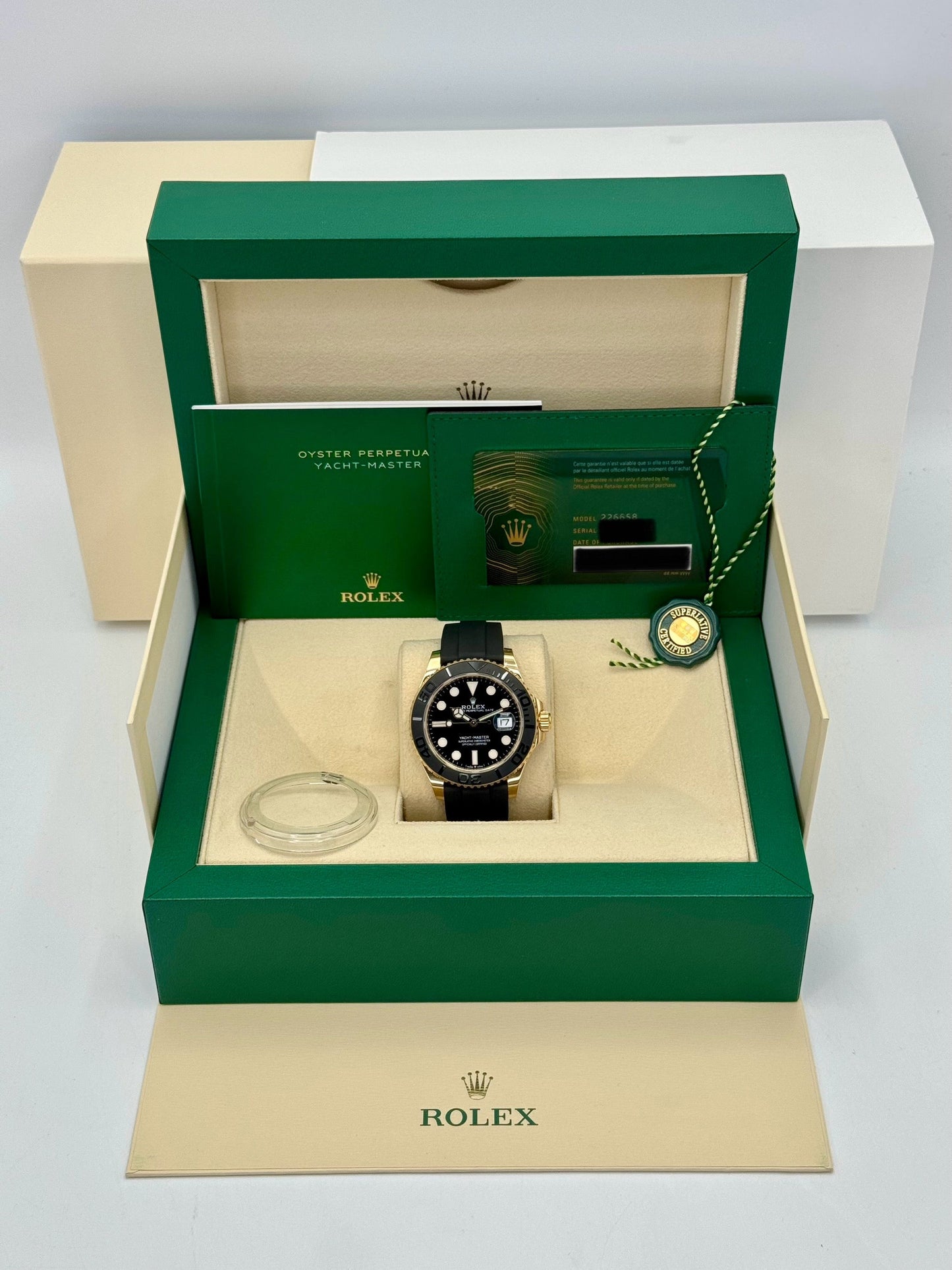 NEW 2024 Rolex Yacht-Master 42mm 226658 Gold Oysterflex Black Dial - MyWatchLLC