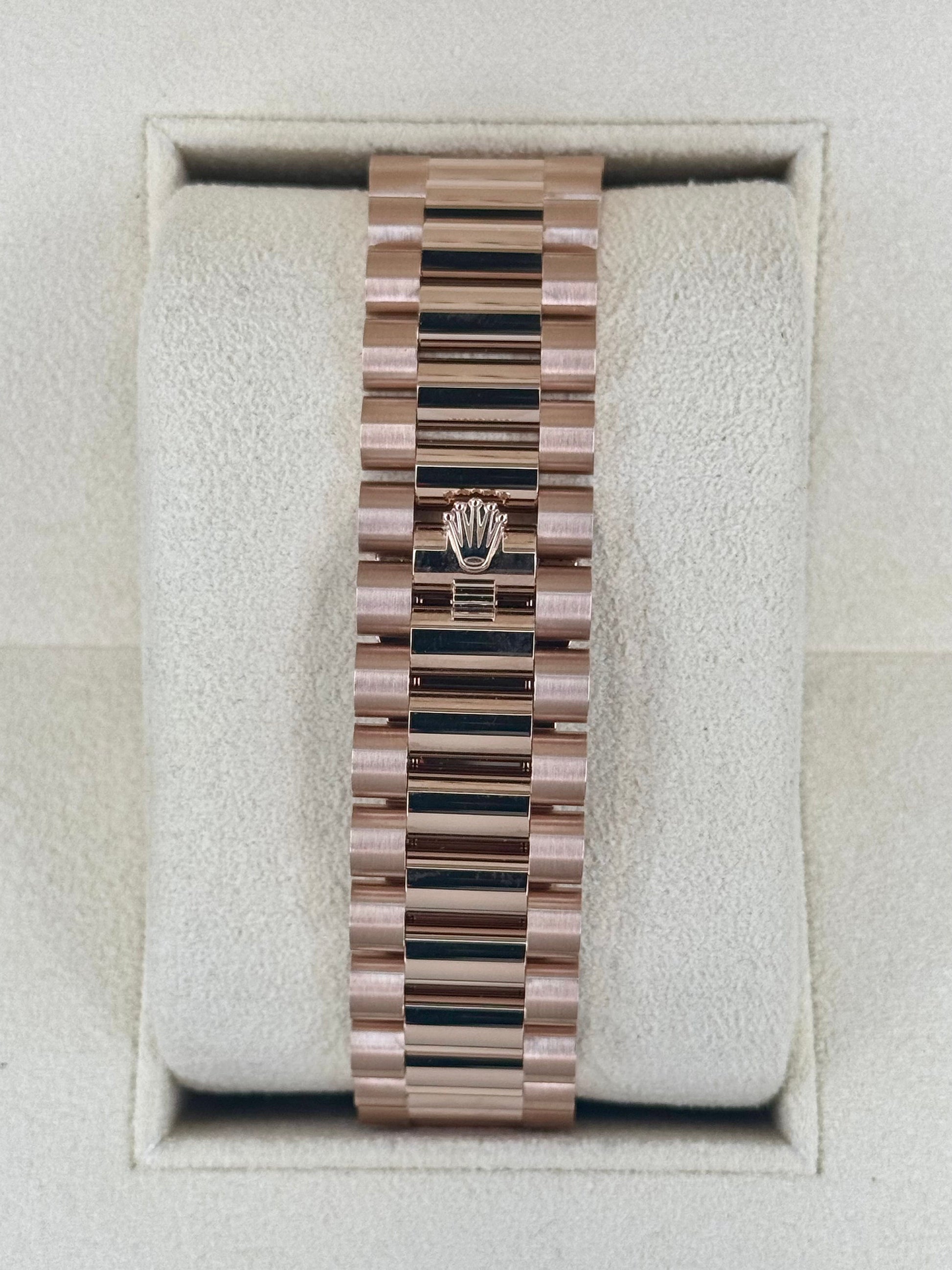 NEW 2025 Rolex Day-Date 40mm 228235 Presidential Rose Gold Olive Dial - MyWatchLLC