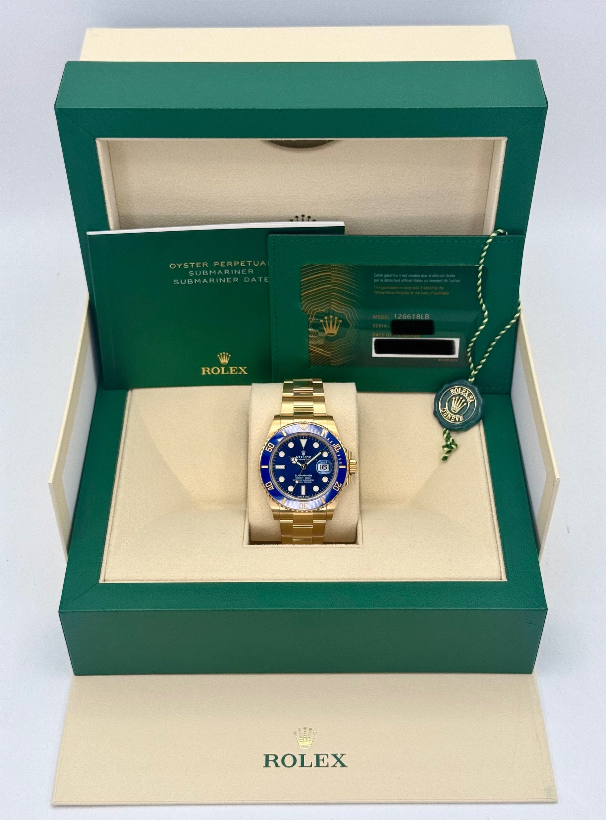 2024 Rolex Submariner "Bluesy" 41mm 126618LB Yellow Gold Blue Dial - MyWatchLLC