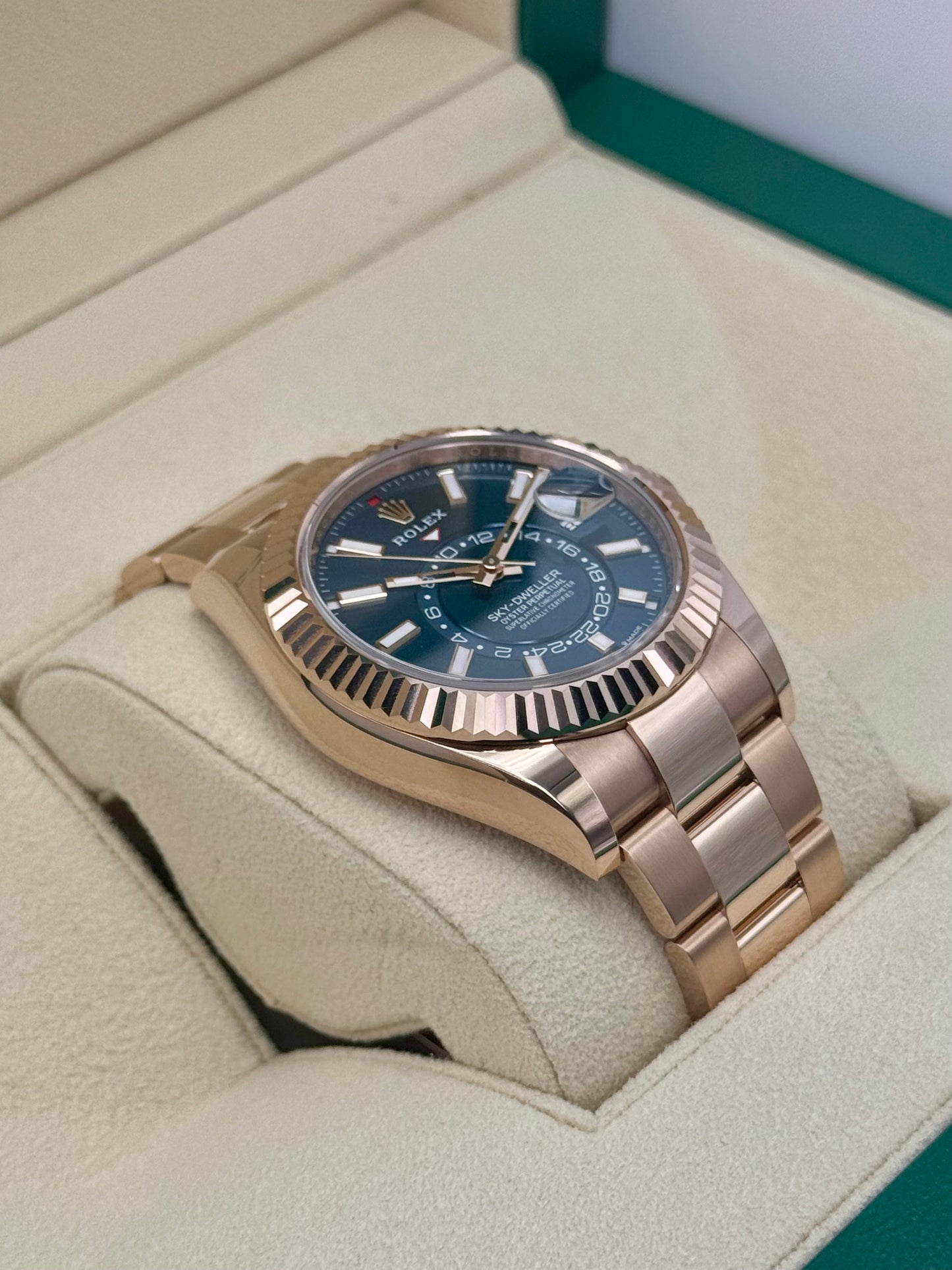 NEW 2024 Rolex Sky-Dweller 42mm 336935 Rose Gold Blue Dial - MyWatchLLC