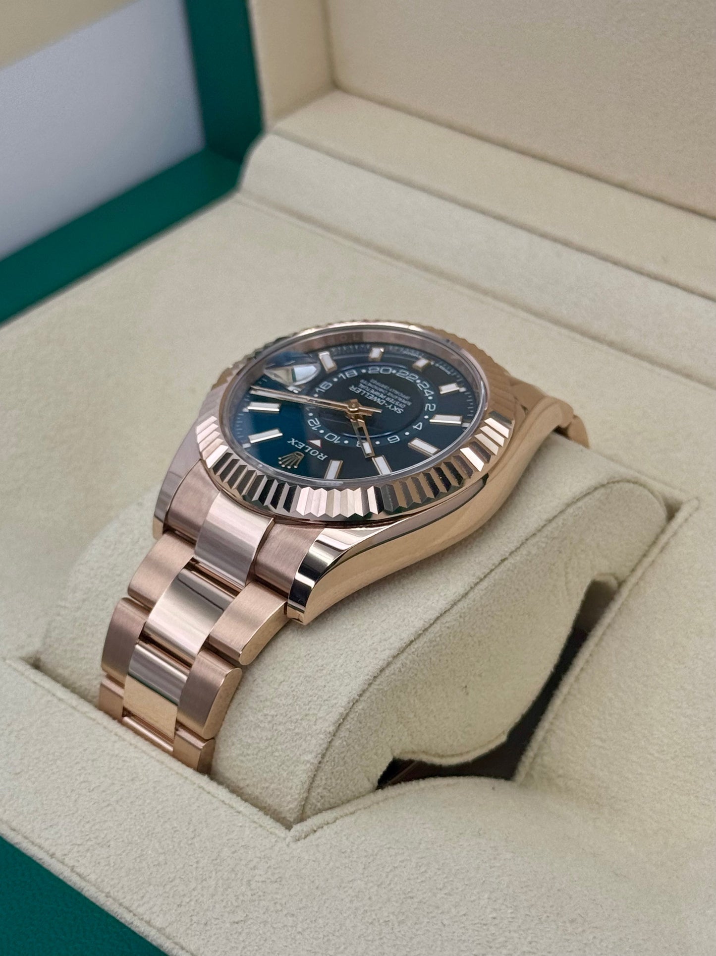 NEW 2024 Rolex Sky-Dweller 42mm 336935 Rose Gold Blue Dial - MyWatchLLC