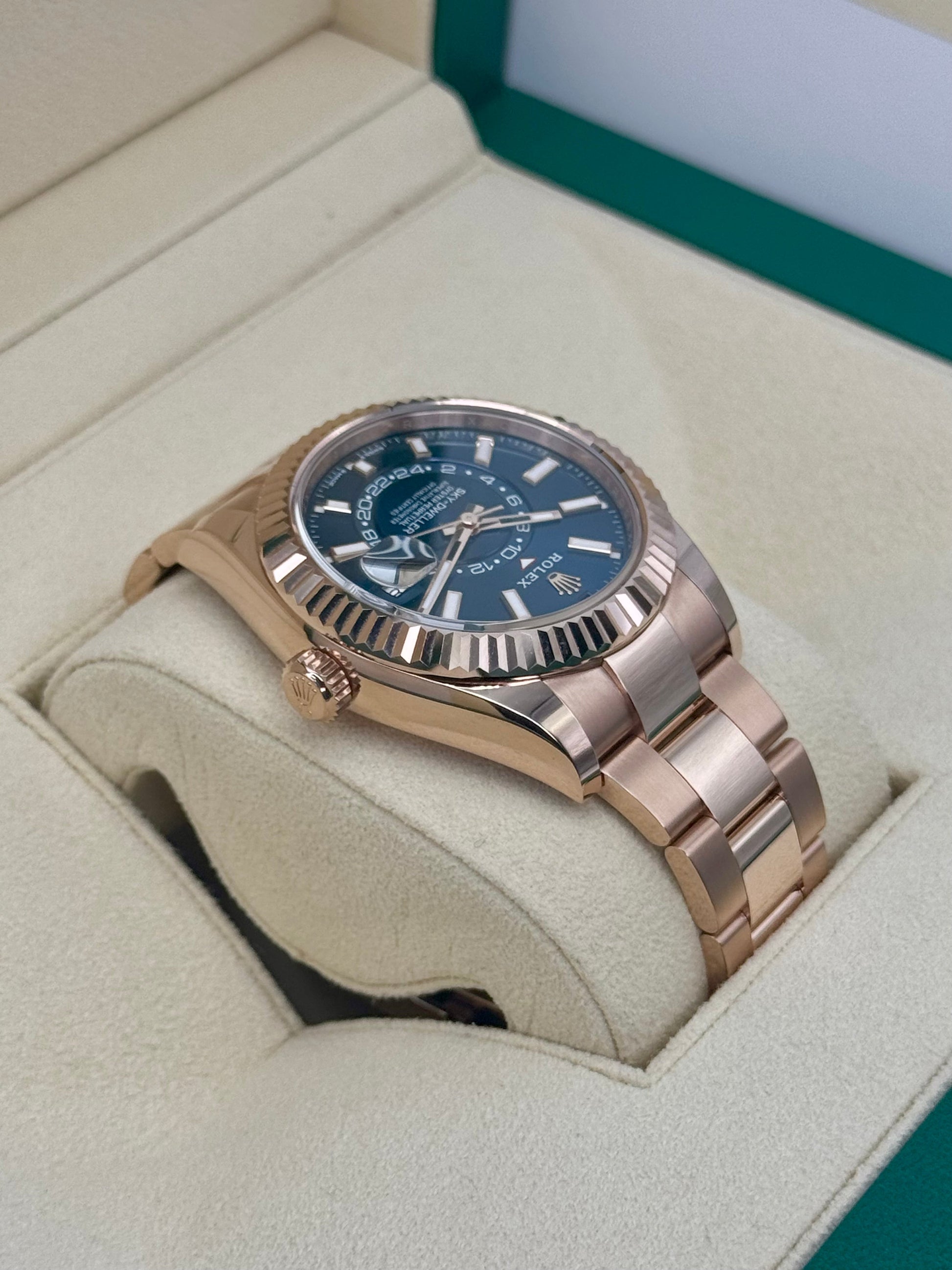 NEW 2024 Rolex Sky-Dweller 42mm 336935 Rose Gold Blue Dial - MyWatchLLC
