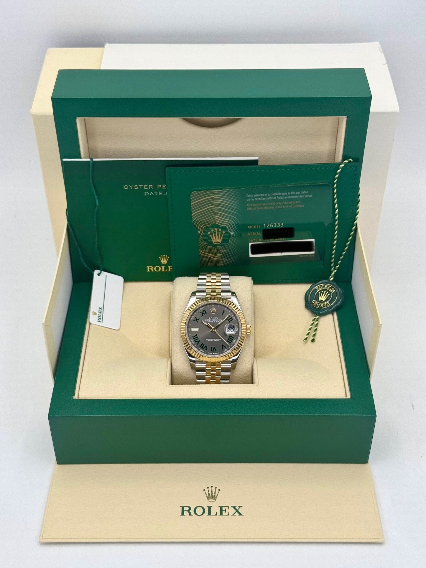 2022 Rolex Datejust 41mm 126333 Two-Tone Jubilee Wimbledon Dial - MyWatchLLC
