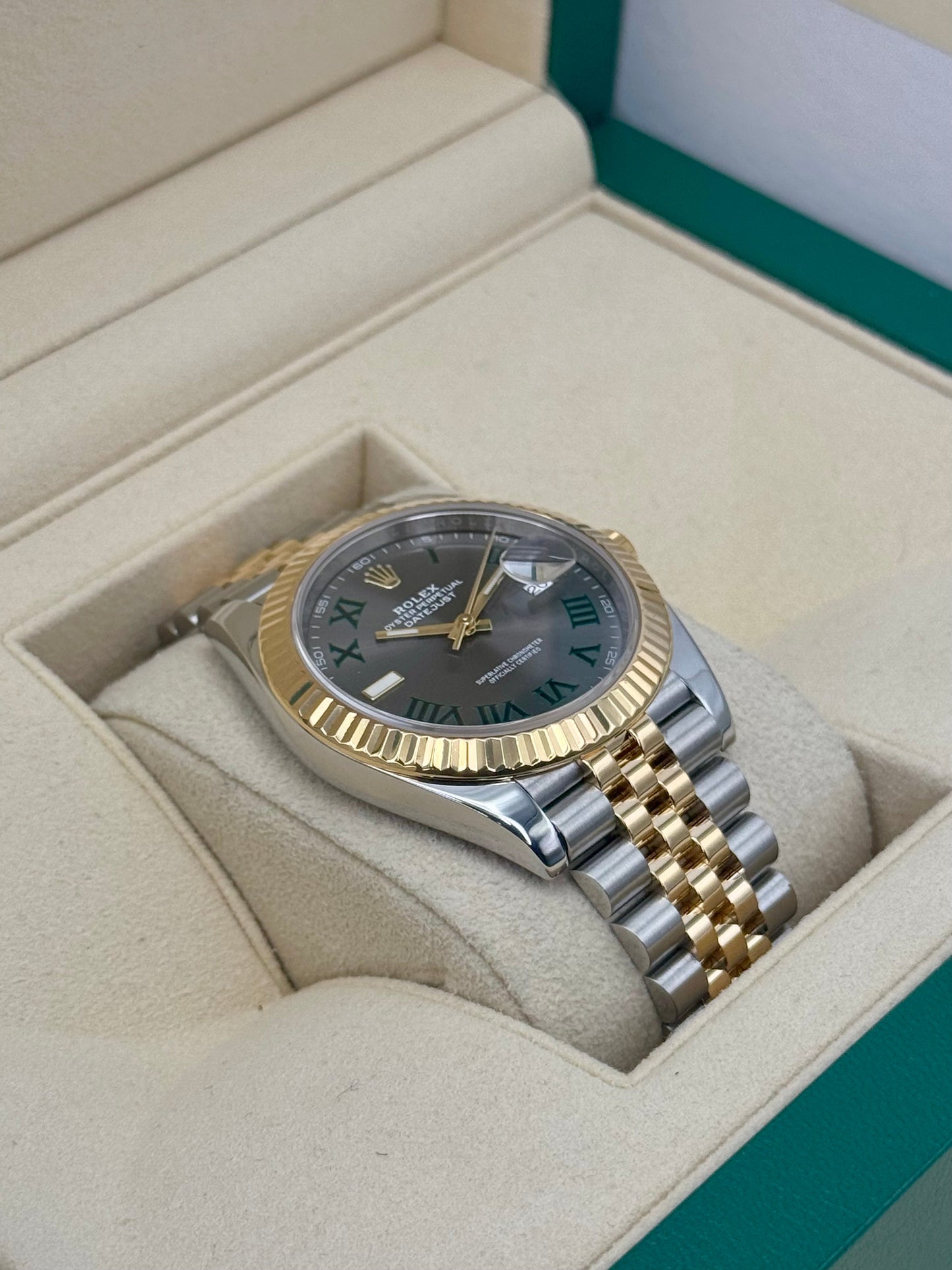 2022 Rolex Datejust 41mm 126333 Two-Tone Jubilee Wimbledon Dial - MyWatchLLC