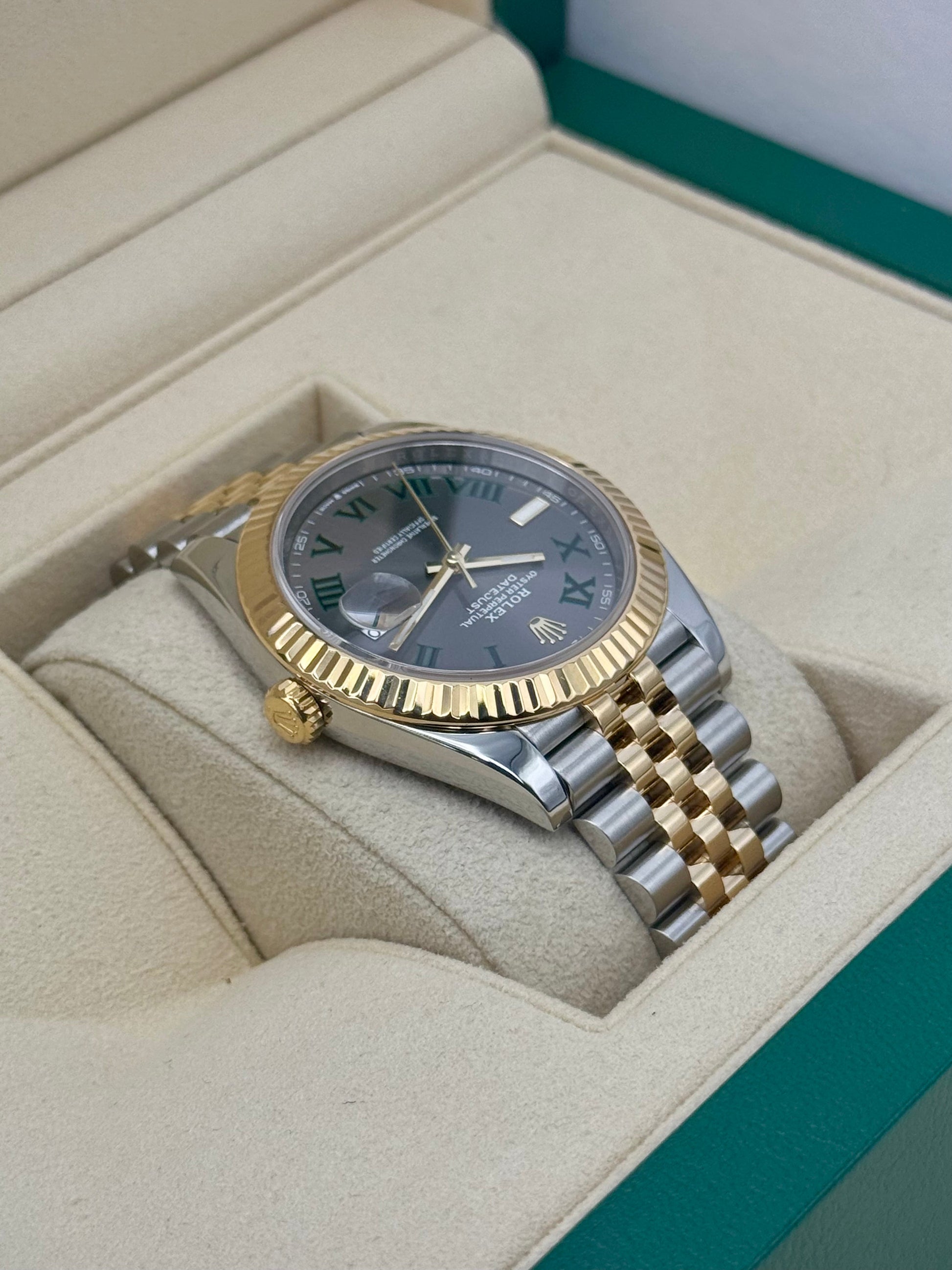 2022 Rolex Datejust 41mm 126333 Two-Tone Jubilee Wimbledon Dial - MyWatchLLC