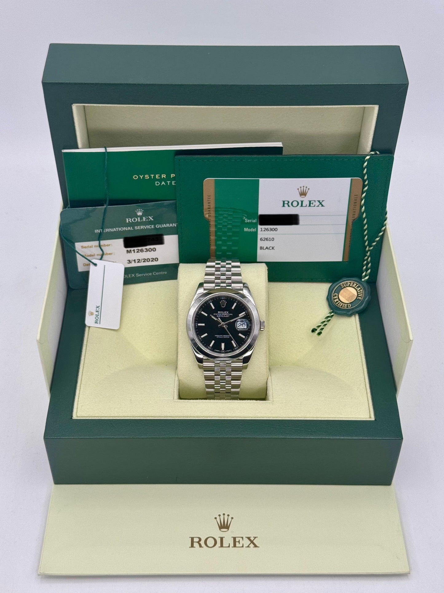 2018 Rolex Datejust 41mm 126300 Stainless Steel Jubilee Black Dial - MyWatchLLC