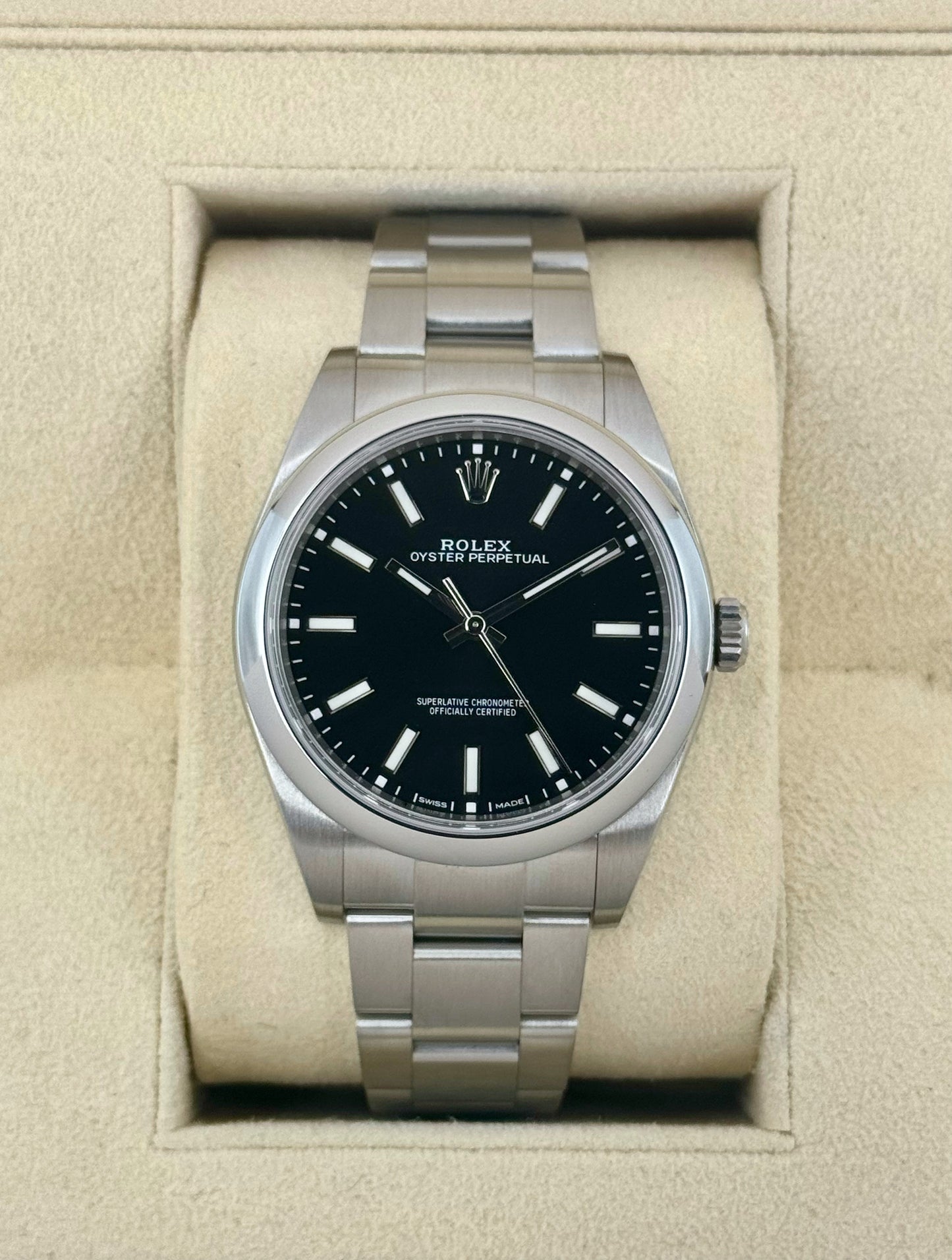 2019 Rolex Oyster Perpetual 39mm 114300 Black Dial - MyWatchLLC