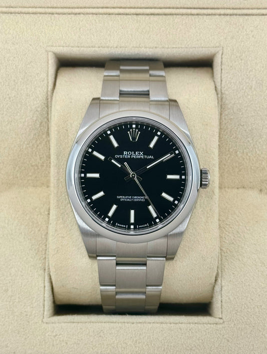 2019 Rolex Oyster Perpetual 39mm 114300 Black Dial - MyWatchLLC