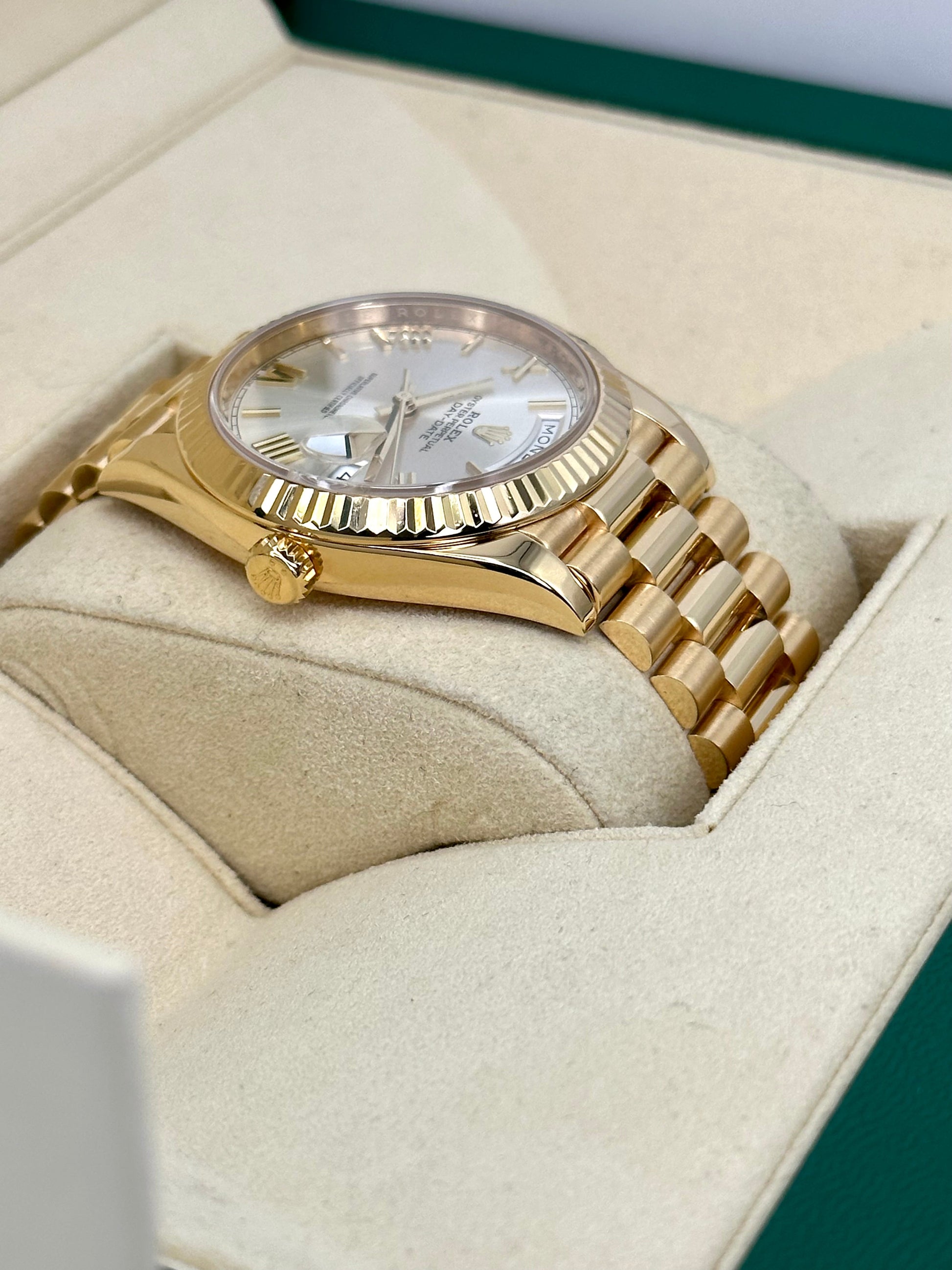 2017 Rolex Day-Date 40mm 228238 Gold Presidential Sundust Dial - MyWatchLLC