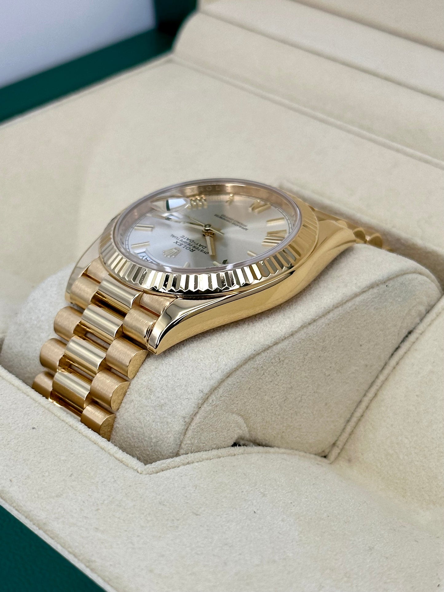 2017 Rolex Day-Date 40mm 228238 Gold Presidential Sundust Dial - MyWatchLLC