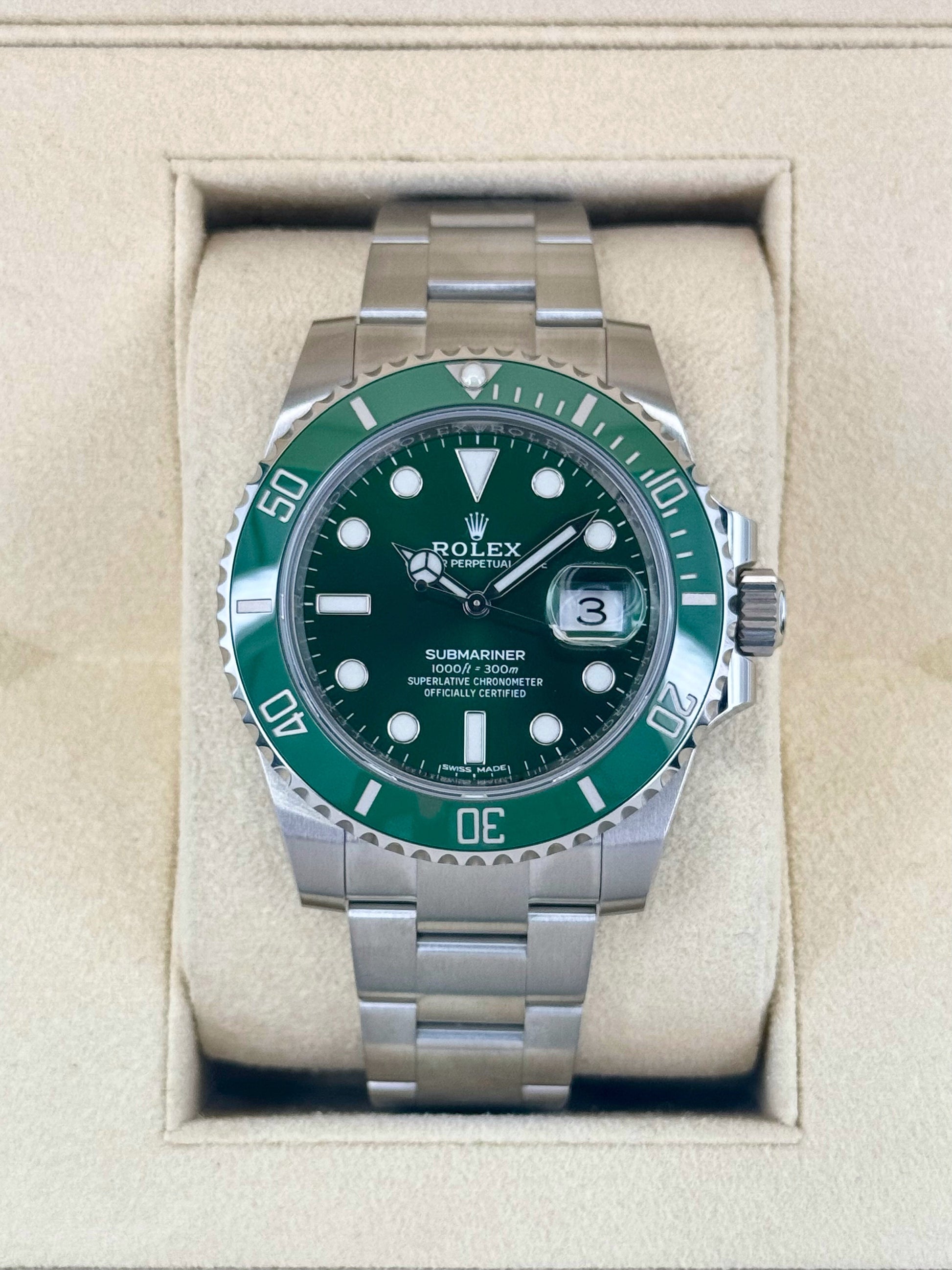 2019 Rolex Submariner "Hulk" 40mm 116610LV Green Dial - MyWatchLLC
