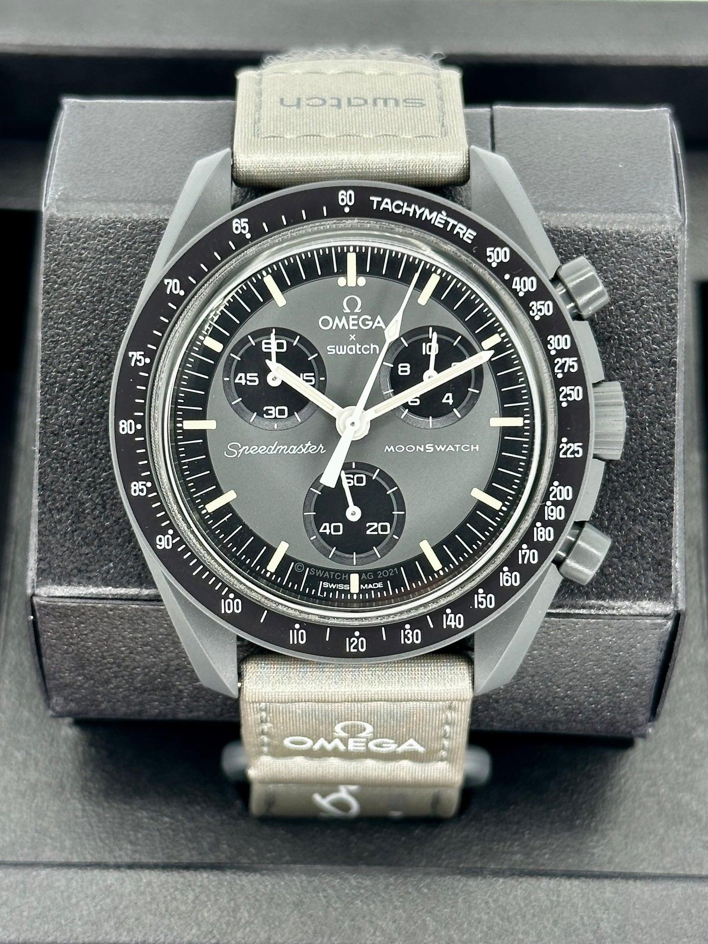 NEW Omega S033A100 Bioceramic Moon Swatch  - Mission to Mercury - MyWatchLLC