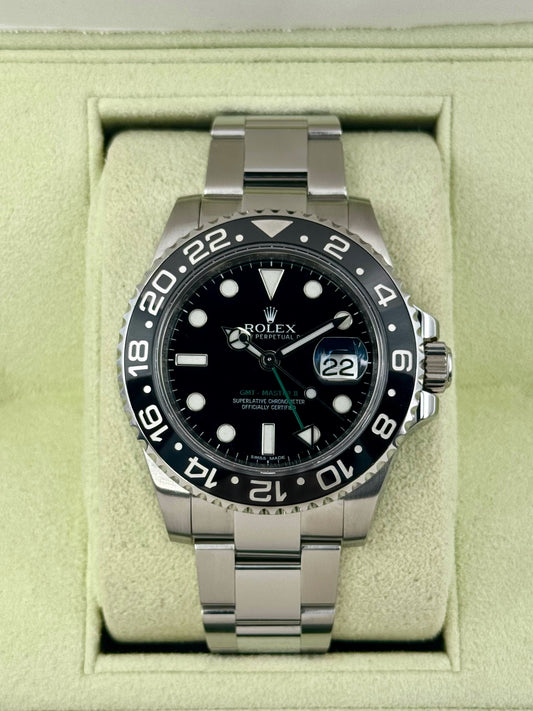 2012 Rolex GMT-Master II 40mm 116710LN Stainless Steel Black Dial - MyWatchLLC
