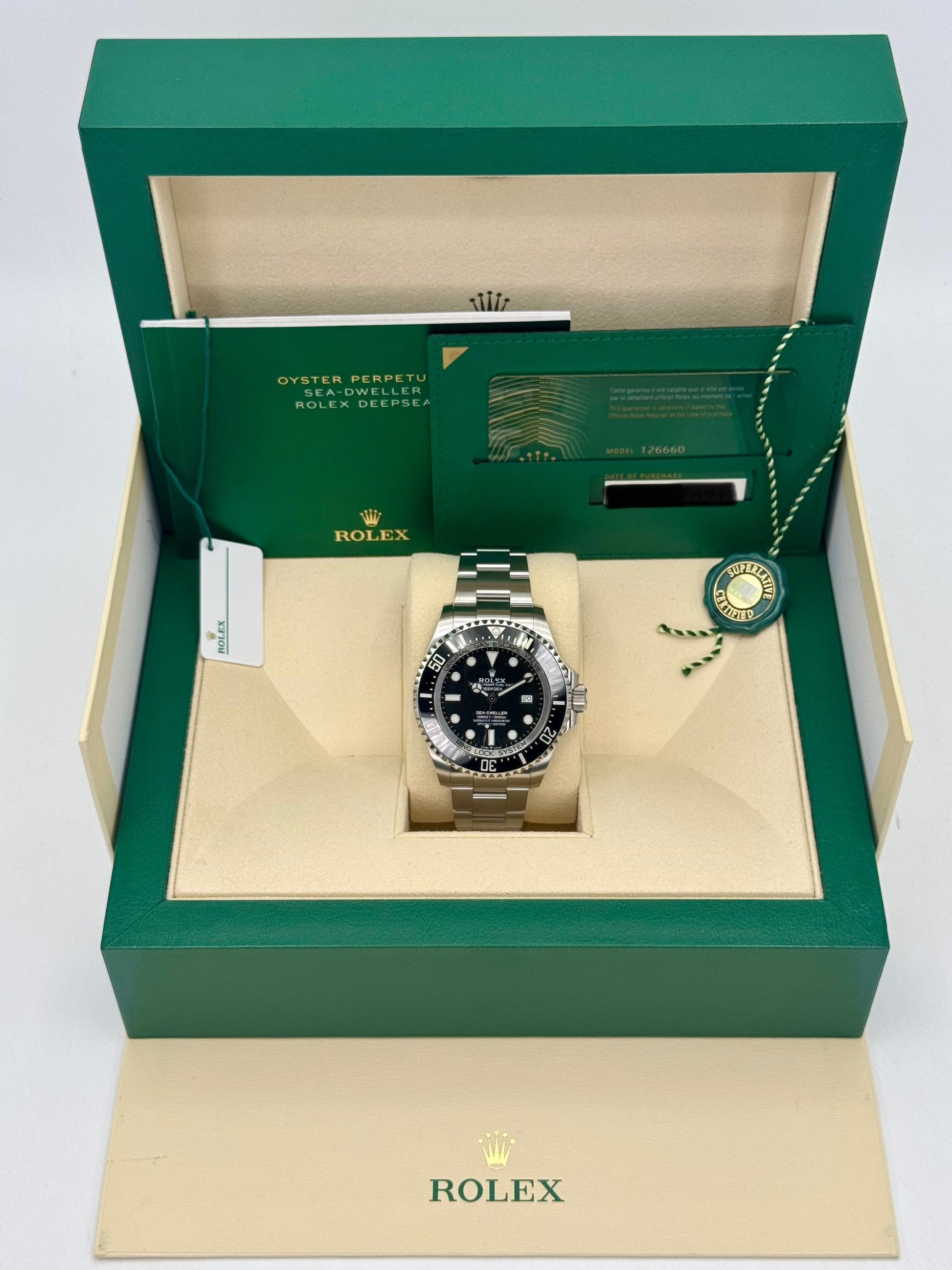 2021 Rolex Deepsea 44mm 126660 Stainless Steel Black Dial - MyWatchLLC