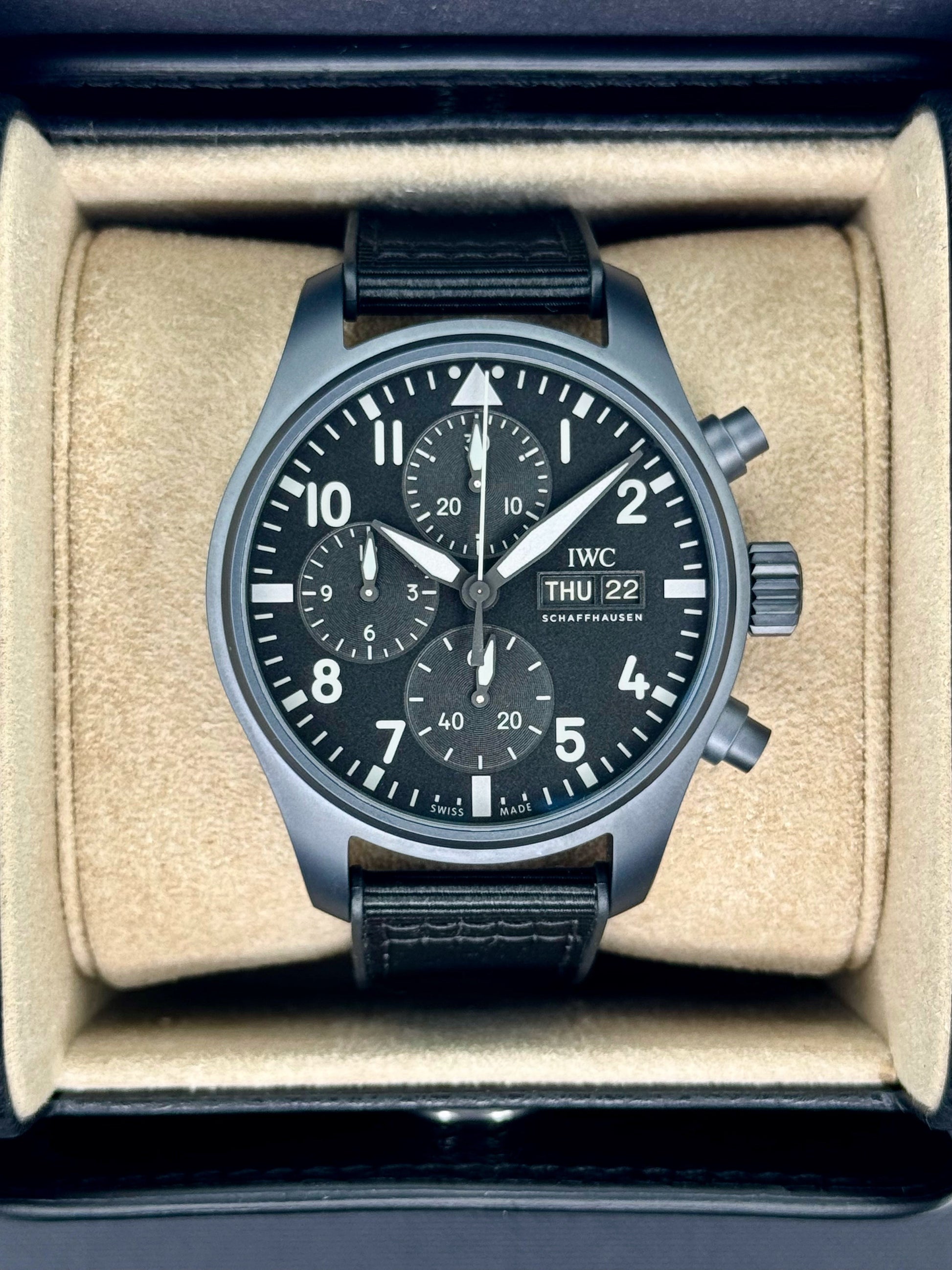 NEW 2025 IWC Pilot Chronograph Top Gun 41mm IW388106 Ceramic - MyWatchLLC