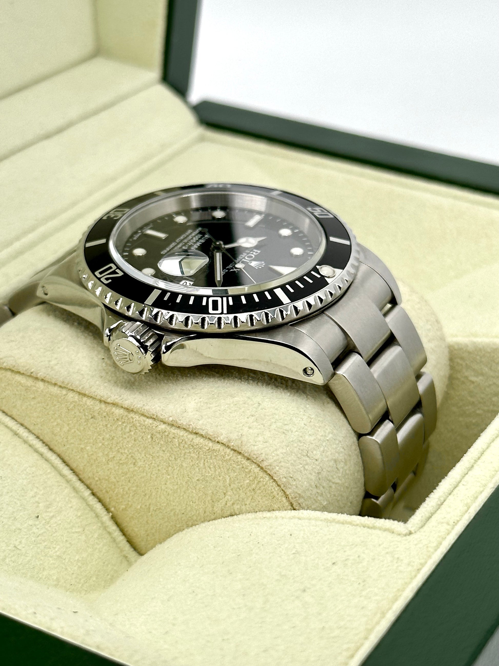 2002 Rolex Submariner Date 40mm 16610 Stainless Steel Black Dial - MyWatchLLC