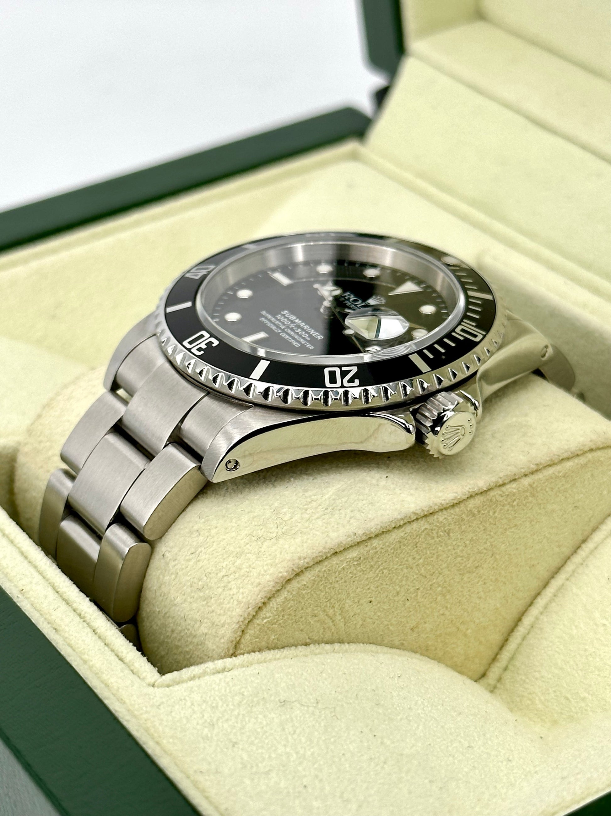 2002 Rolex Submariner Date 40mm 16610 Stainless Steel Black Dial - MyWatchLLC