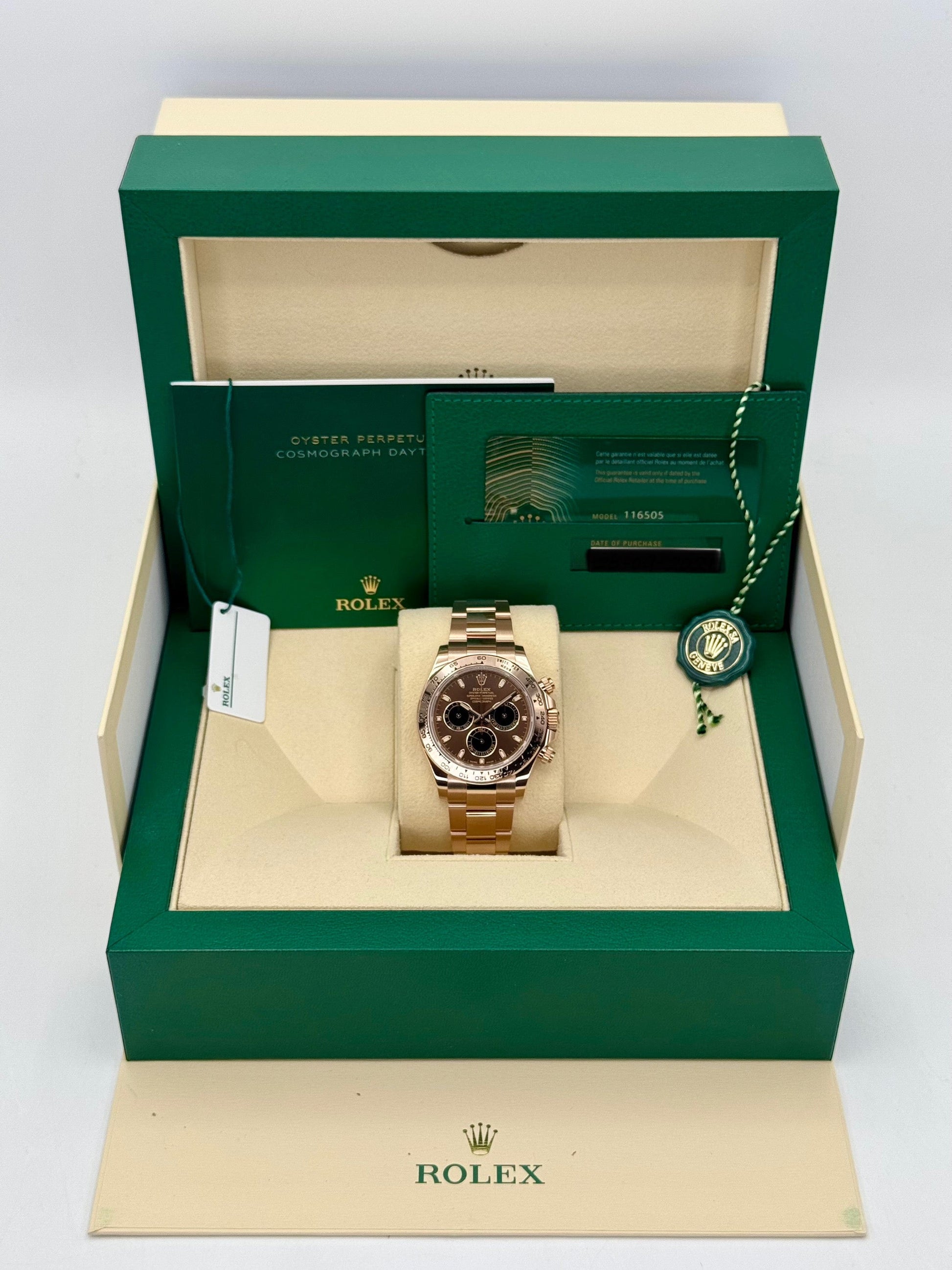 2021 Rolex Daytona 40mm 116505 Rose Gold Chocolate Dial - MyWatchLLC