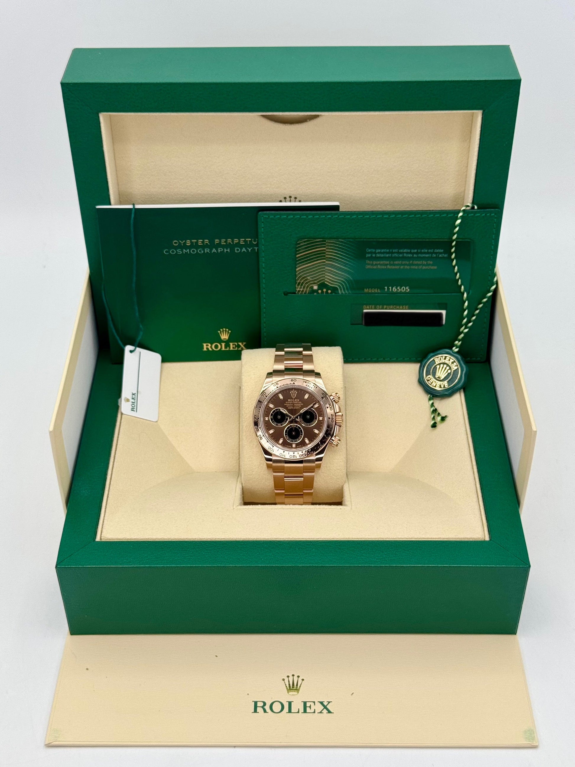 2021 Rolex Daytona 40mm 116505 Rose Gold Chocolate Dial - MyWatchLLC