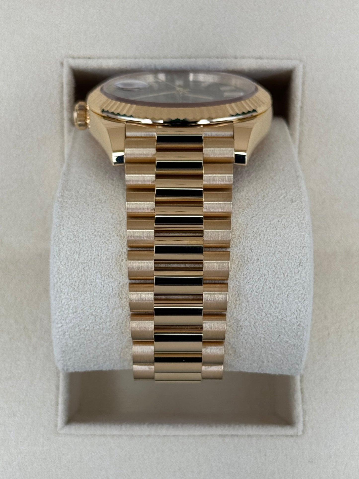 NEW 2024 Rolex Day-Date 40mm 228238 Black Diamond Baguette Dial - MyWatchLLC