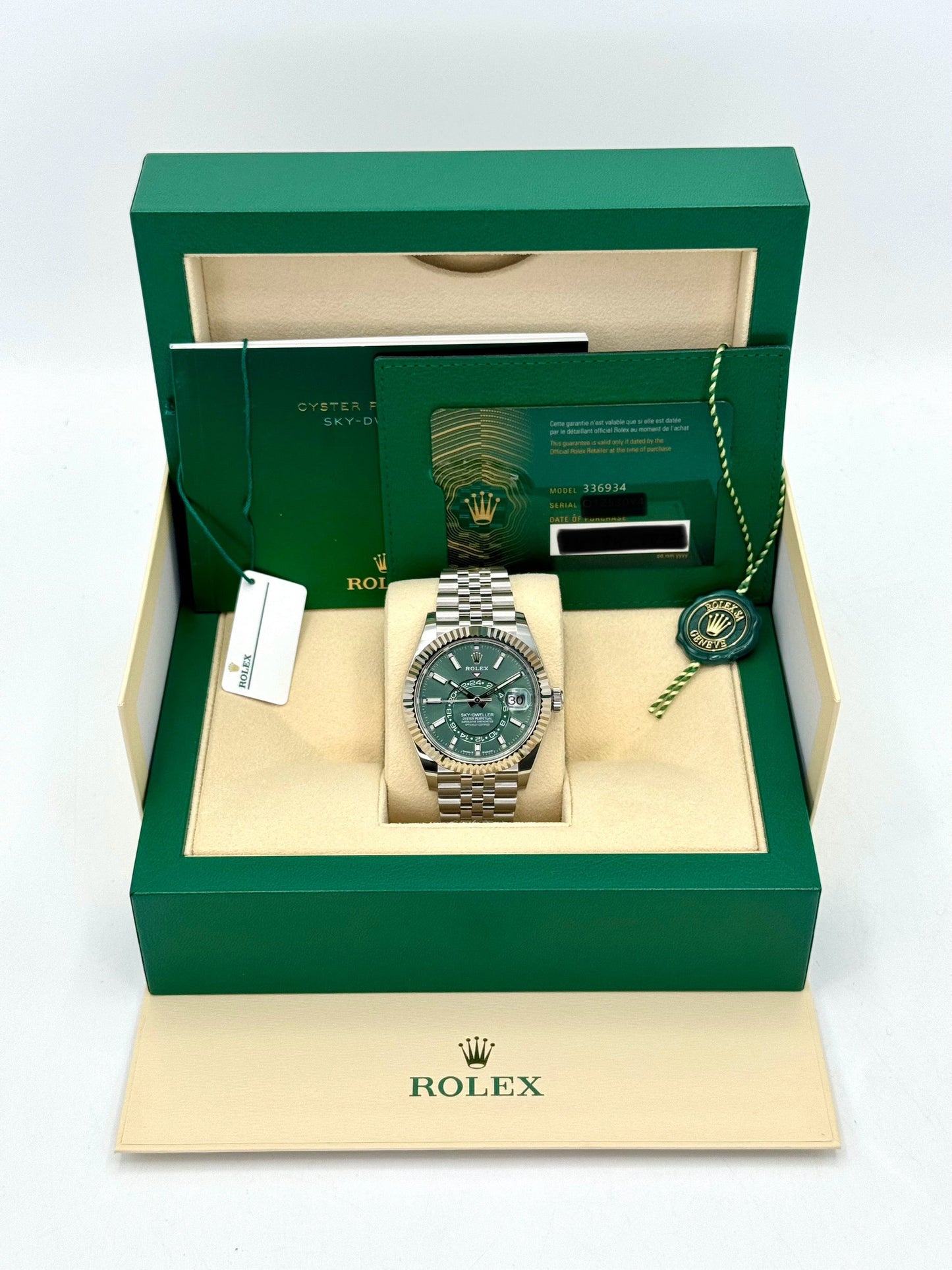 NEW 2024 Rolex Sky-Dweller 42mm 336934 Jubilee Mint Green Dial - MyWatchLLC