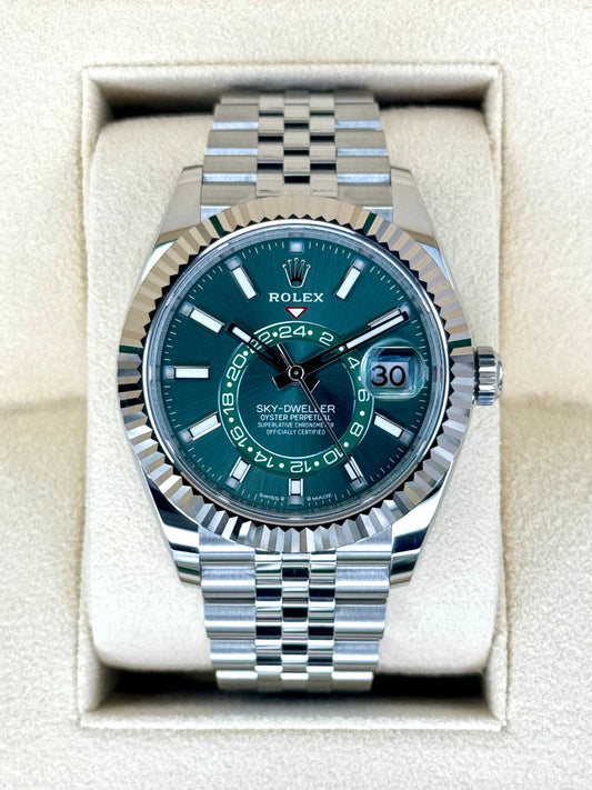 NEW 2024 Rolex Sky-Dweller 42mm 336934 Jubilee Mint Green Dial - MyWatchLLC