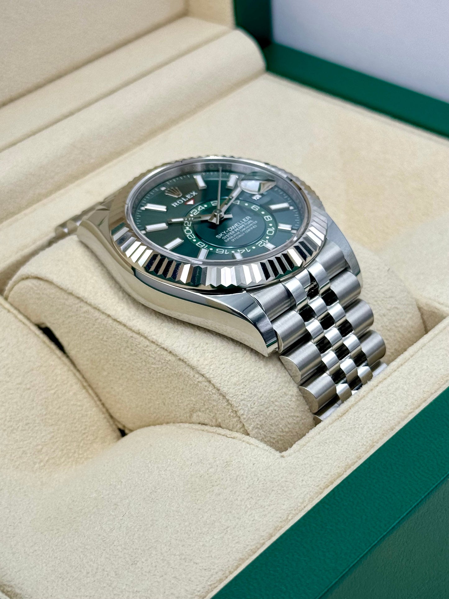 NEW 2024 Rolex Sky-Dweller 42mm 336934 Jubilee Mint Green Dial - MyWatchLLC