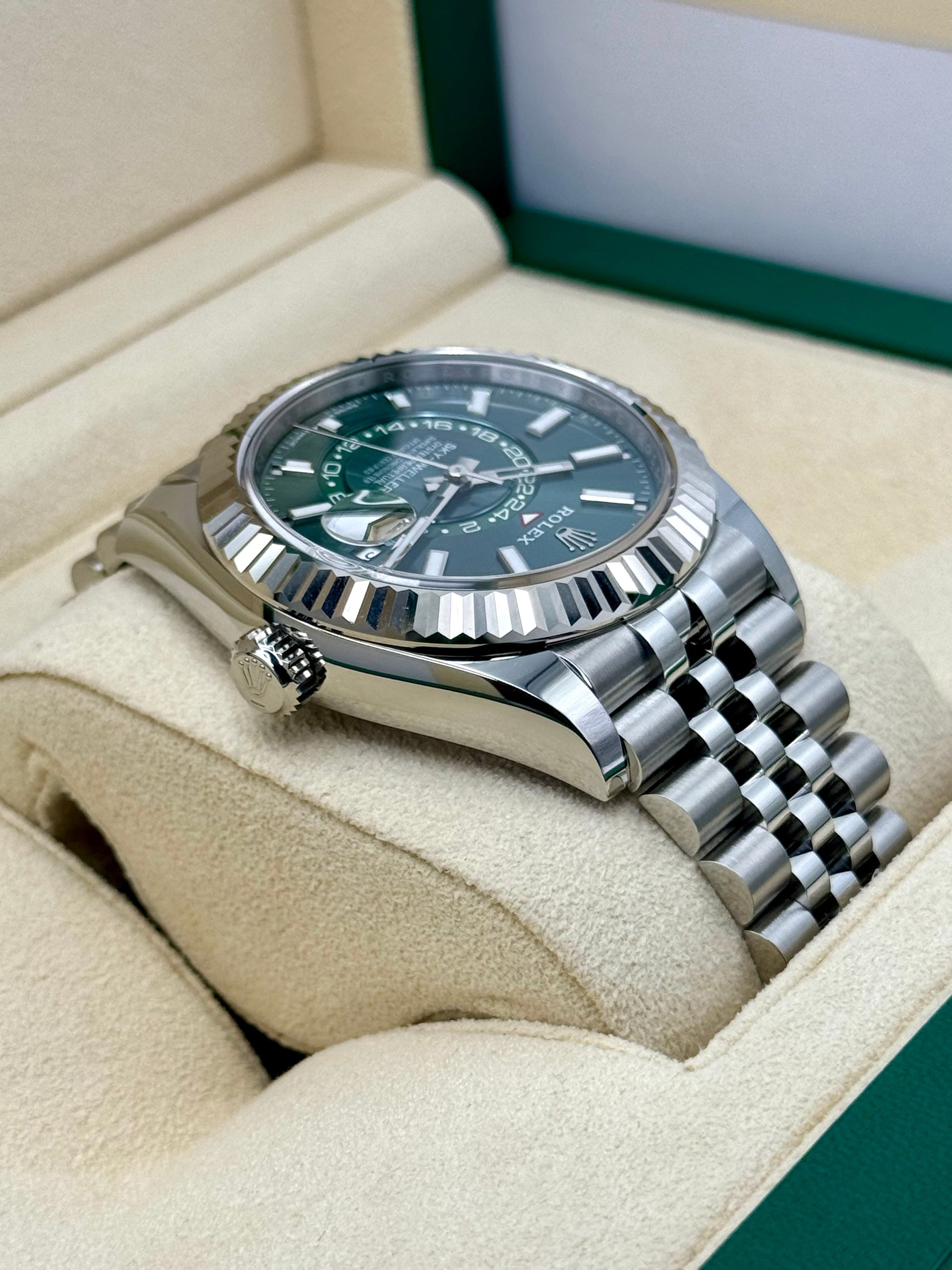 NEW 2024 Rolex Sky-Dweller 42mm 336934 Jubilee Mint Green Dial - MyWatchLLC