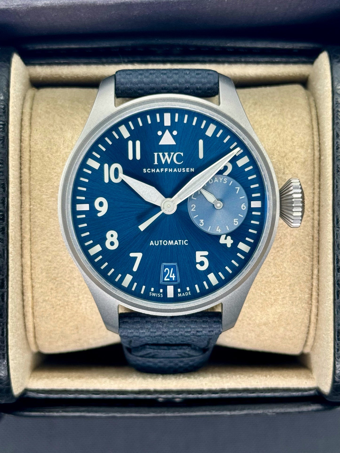 2024 IWC Big Pilot's Watch Racing Works 46mm IW501019 Titanium Blue Dial - MyWatchLLC