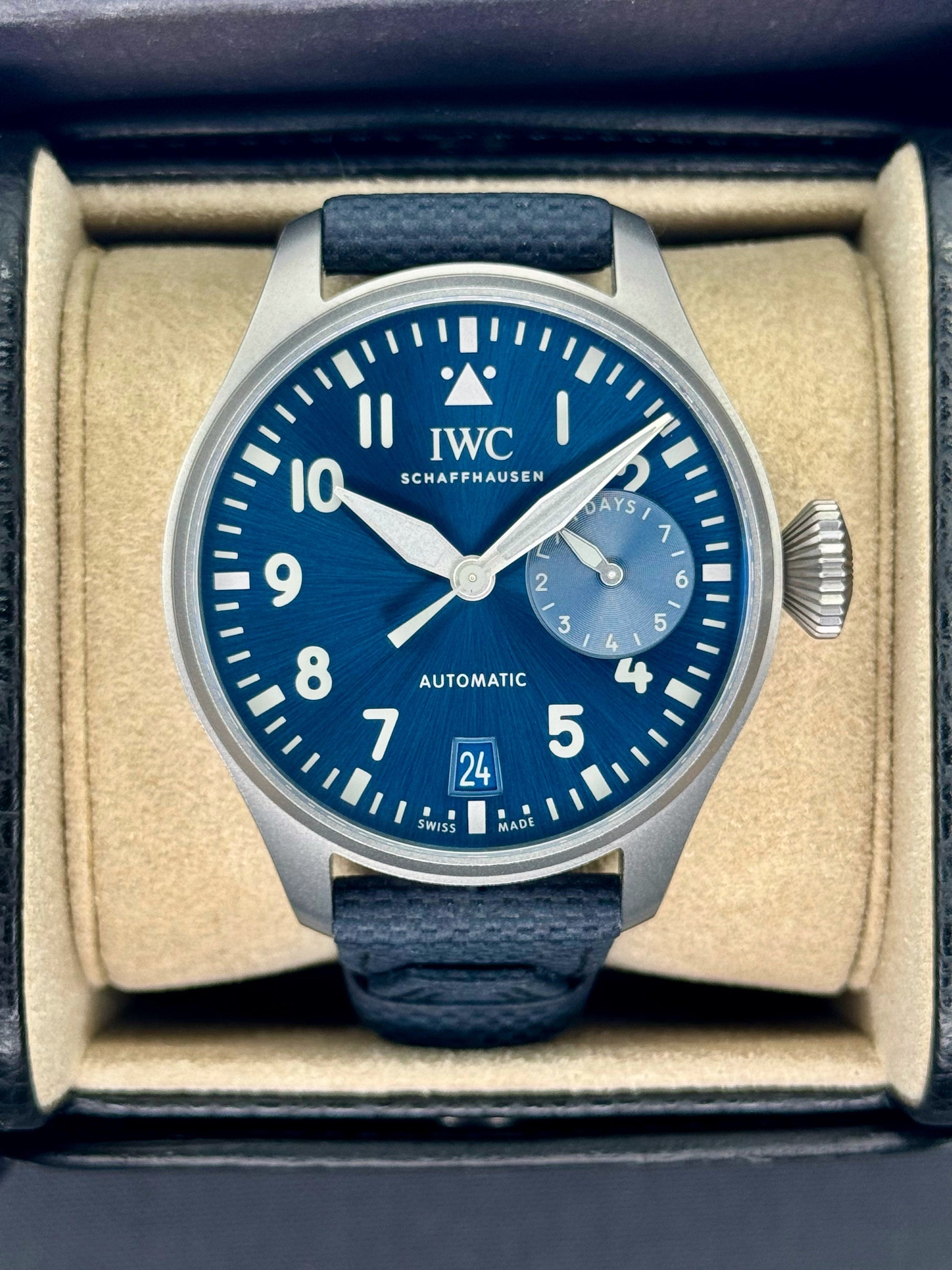 2024 IWC Big Pilot's Watch Racing Works 46mm IW501019 Titanium Blue Dial - MyWatchLLC