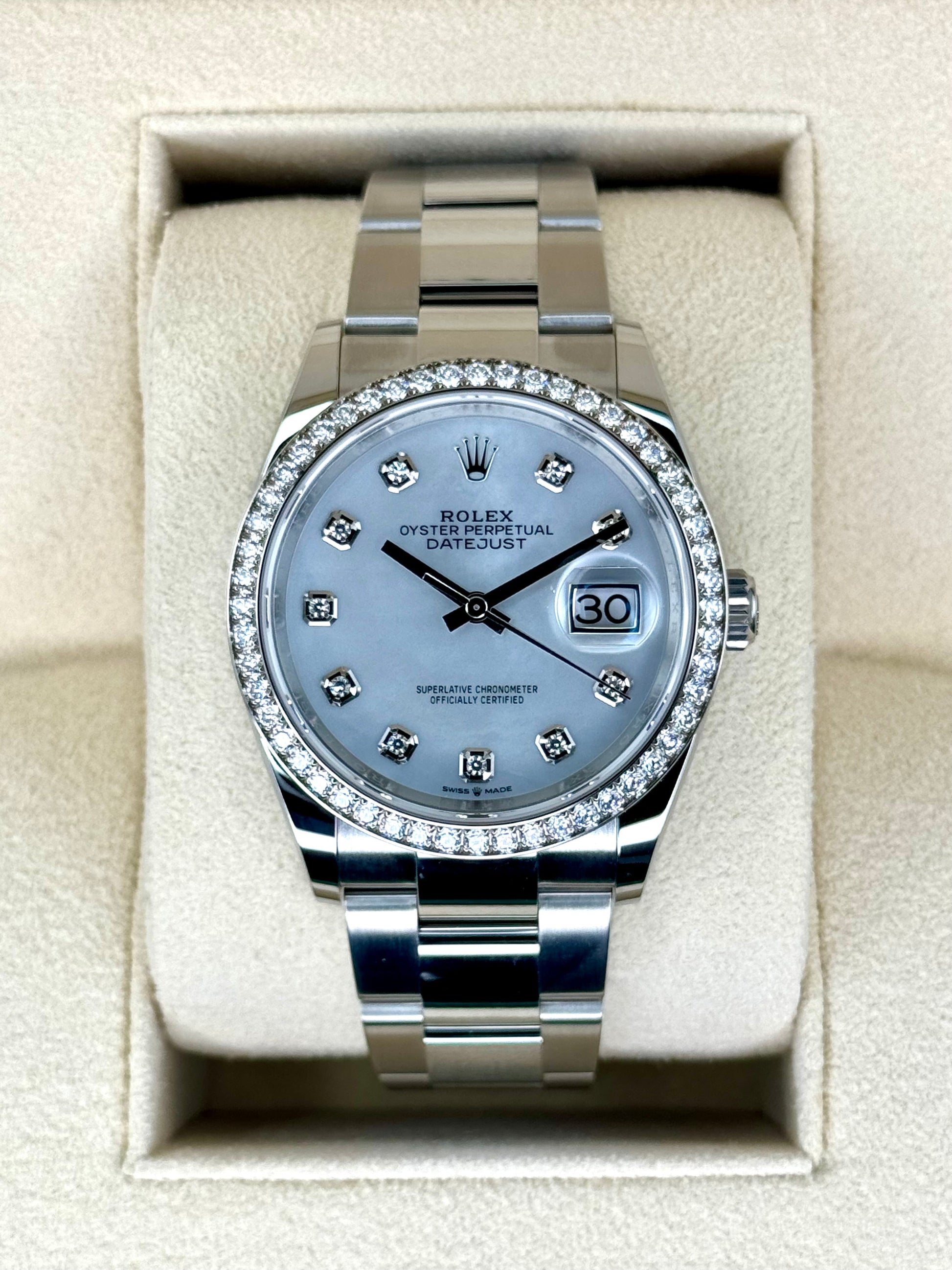 NEW 2024 Rolex Datejust 36mm 126284RBR MOP Diamond Dial - MyWatchLLC