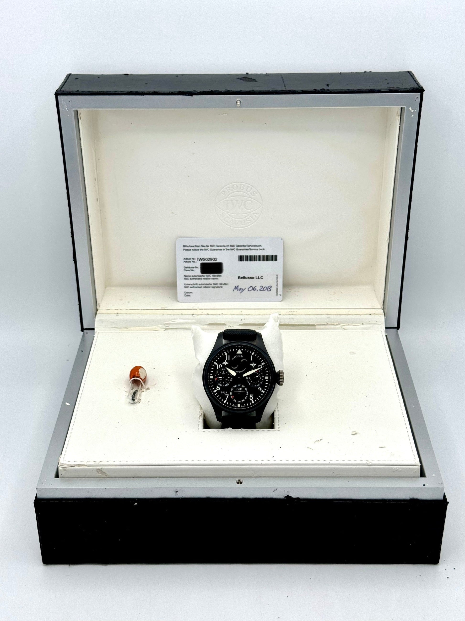 2013 IWC Top Gun Perpetual Calendar Big Pilot 48mm IW502902 Ceramic - MyWatchLLC