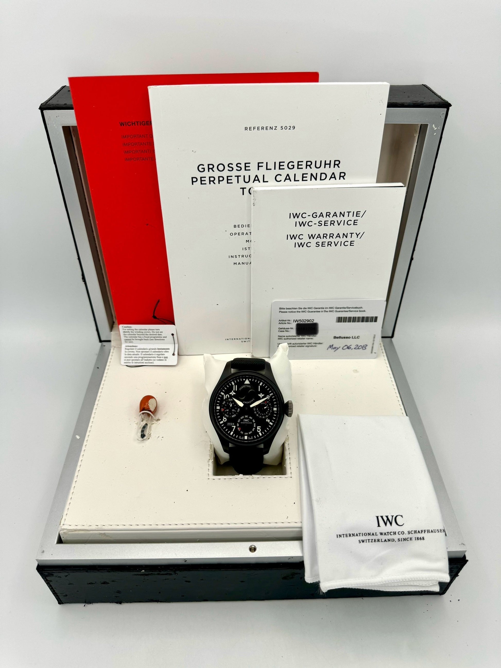 2013 IWC Top Gun Perpetual Calendar Big Pilot 48mm IW502902 Ceramic - MyWatchLLC