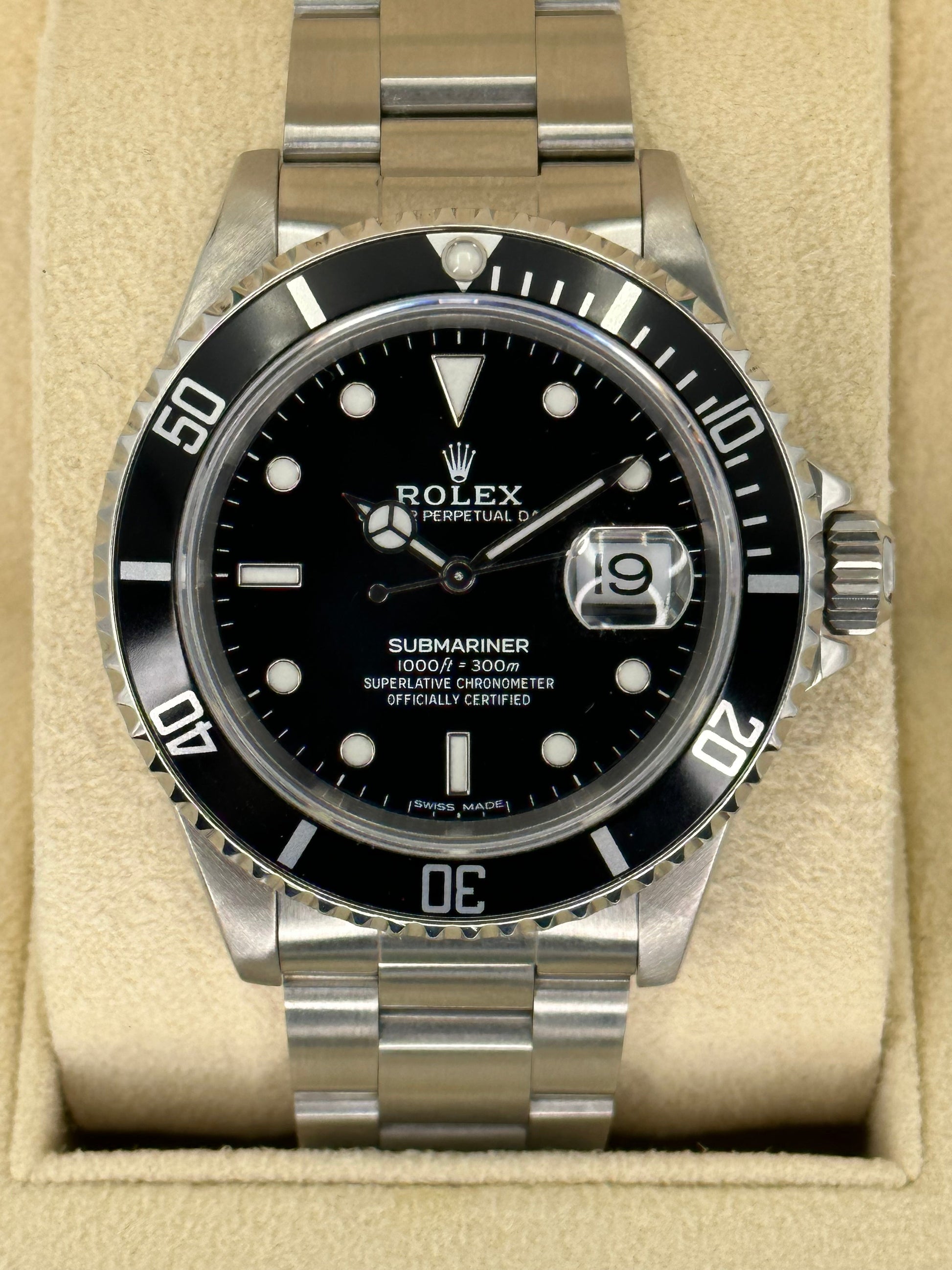 1991 Rolex Submariner Date 40mm 16610 with RSC Card - MyWatchLLC