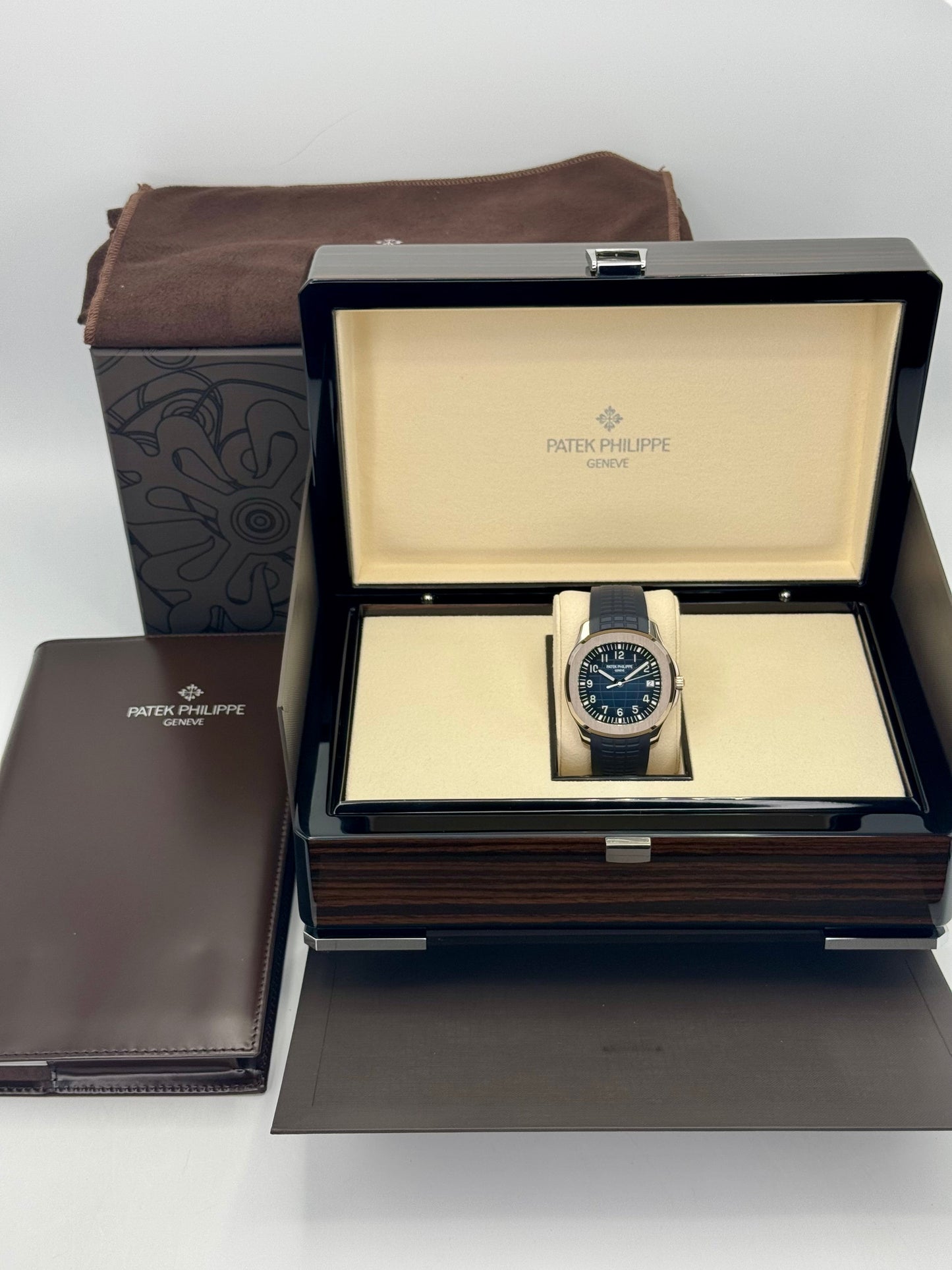 2021 Patek Philippe Aquanaut 5168G 42.2mm White Gold Blue Dial - MyWatchLLC