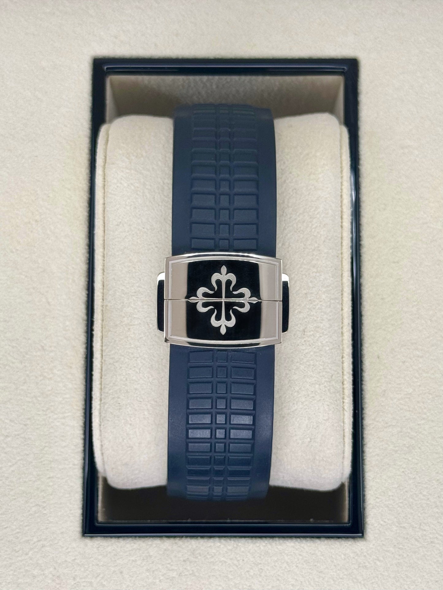 2021 Patek Philippe Aquanaut 5168G 42.2mm White Gold Blue Dial - MyWatchLLC