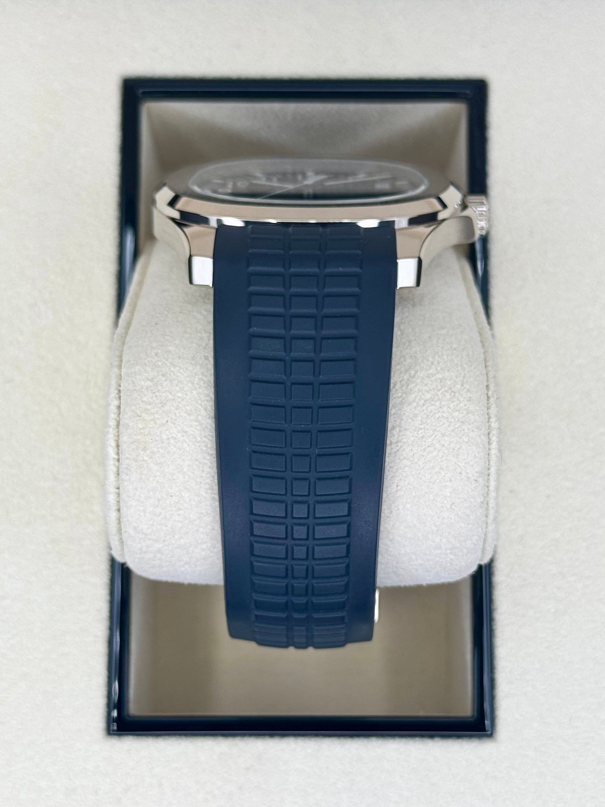 2021 Patek Philippe Aquanaut 5168G 42.2mm White Gold Blue Dial - MyWatchLLC