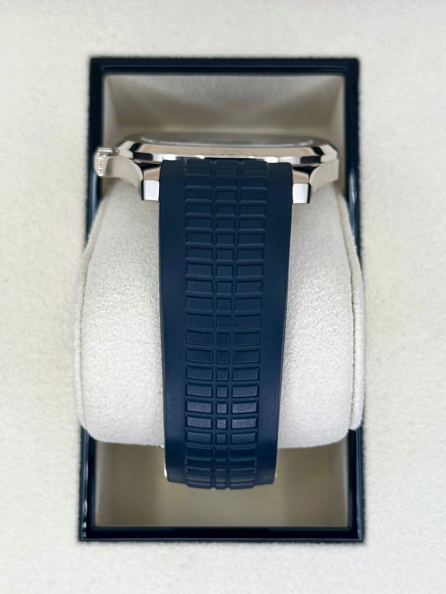 2021 Patek Philippe Aquanaut 5168G 42.2mm White Gold Blue Dial - MyWatchLLC