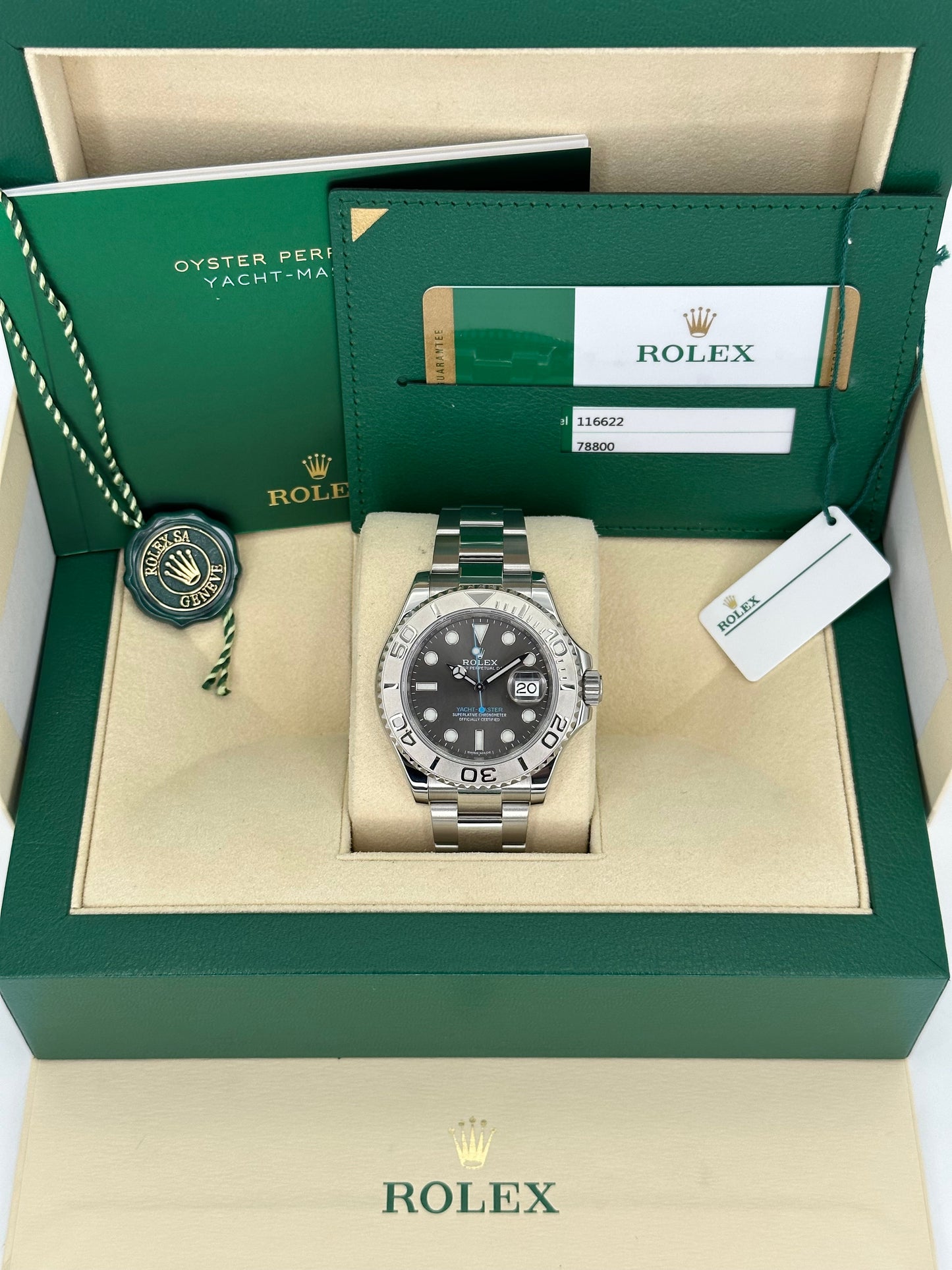 2019 Rolex Yacht-Master 40mm 116622 Stainless Steel Rhodium Dial - MyWatchLLC