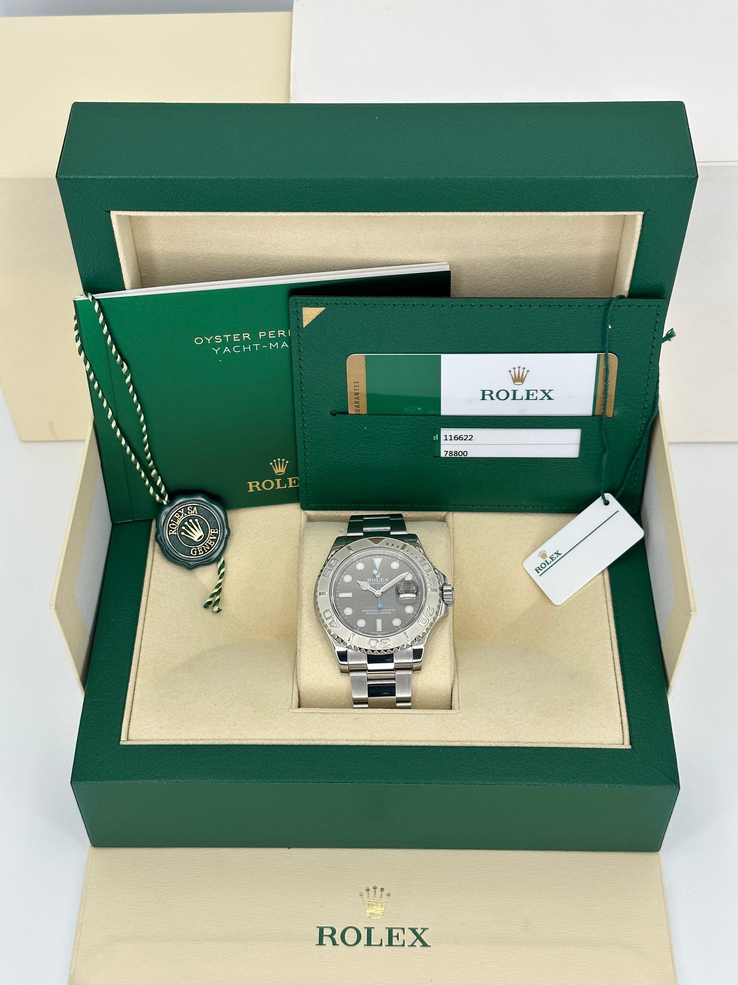 2019 Rolex Yacht-Master 40mm 116622 Stainless Steel Rhodium Dial - MyWatchLLC