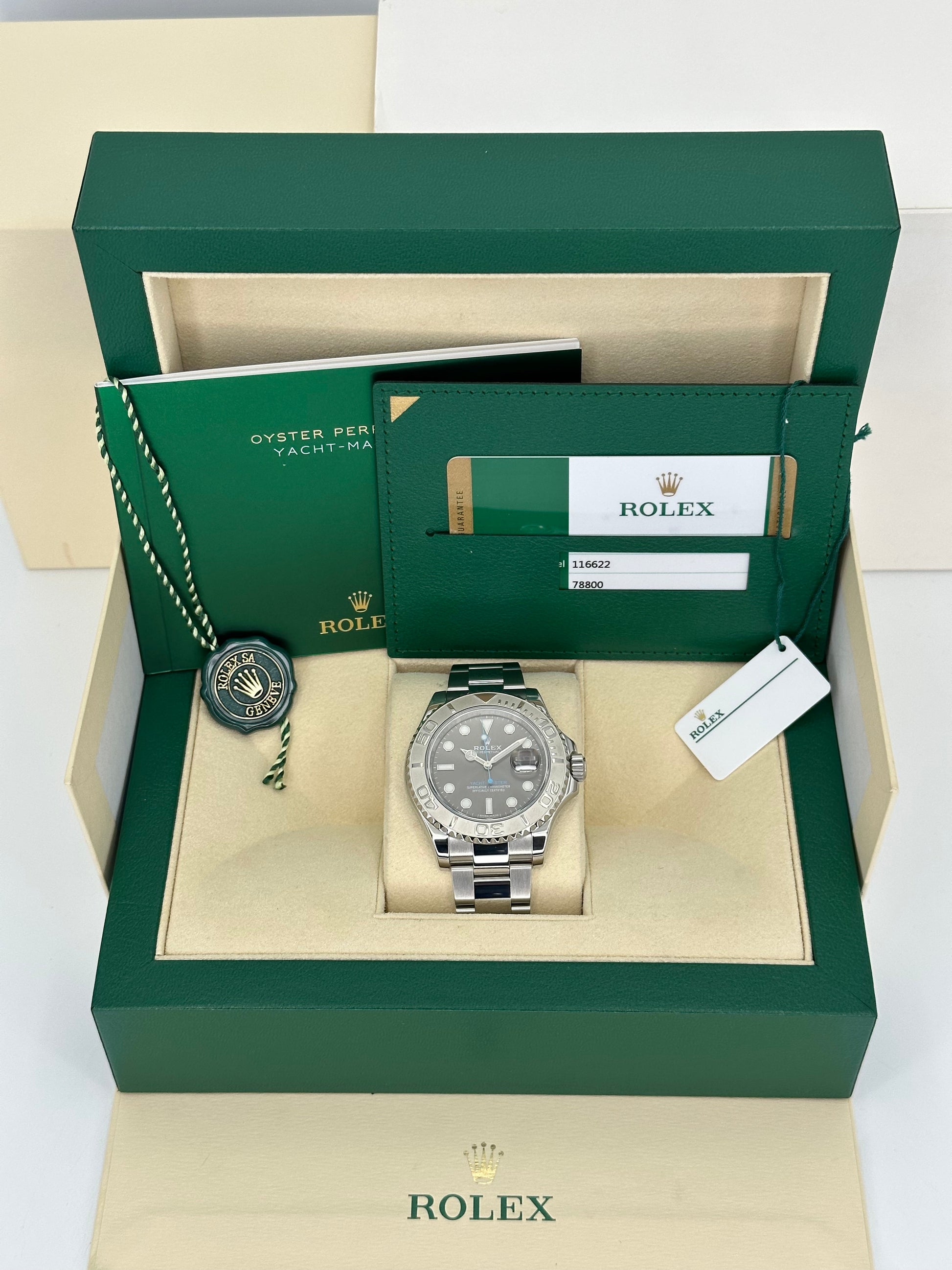 2019 Rolex Yacht-Master 40mm 116622 Stainless Steel Rhodium Dial - MyWatchLLC