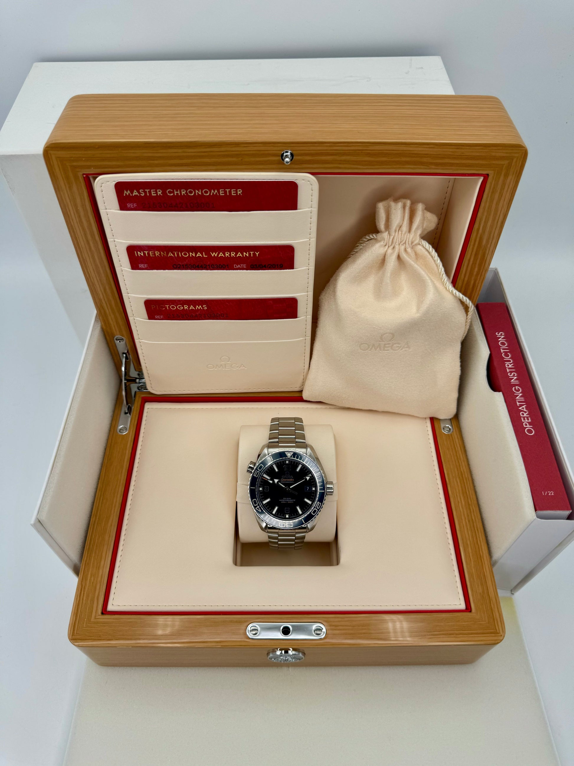 2019 Omega Seamaster Planet Ocean 43.5mm 215.30.44.21.03.001 Blue Dial - MyWatchLLC