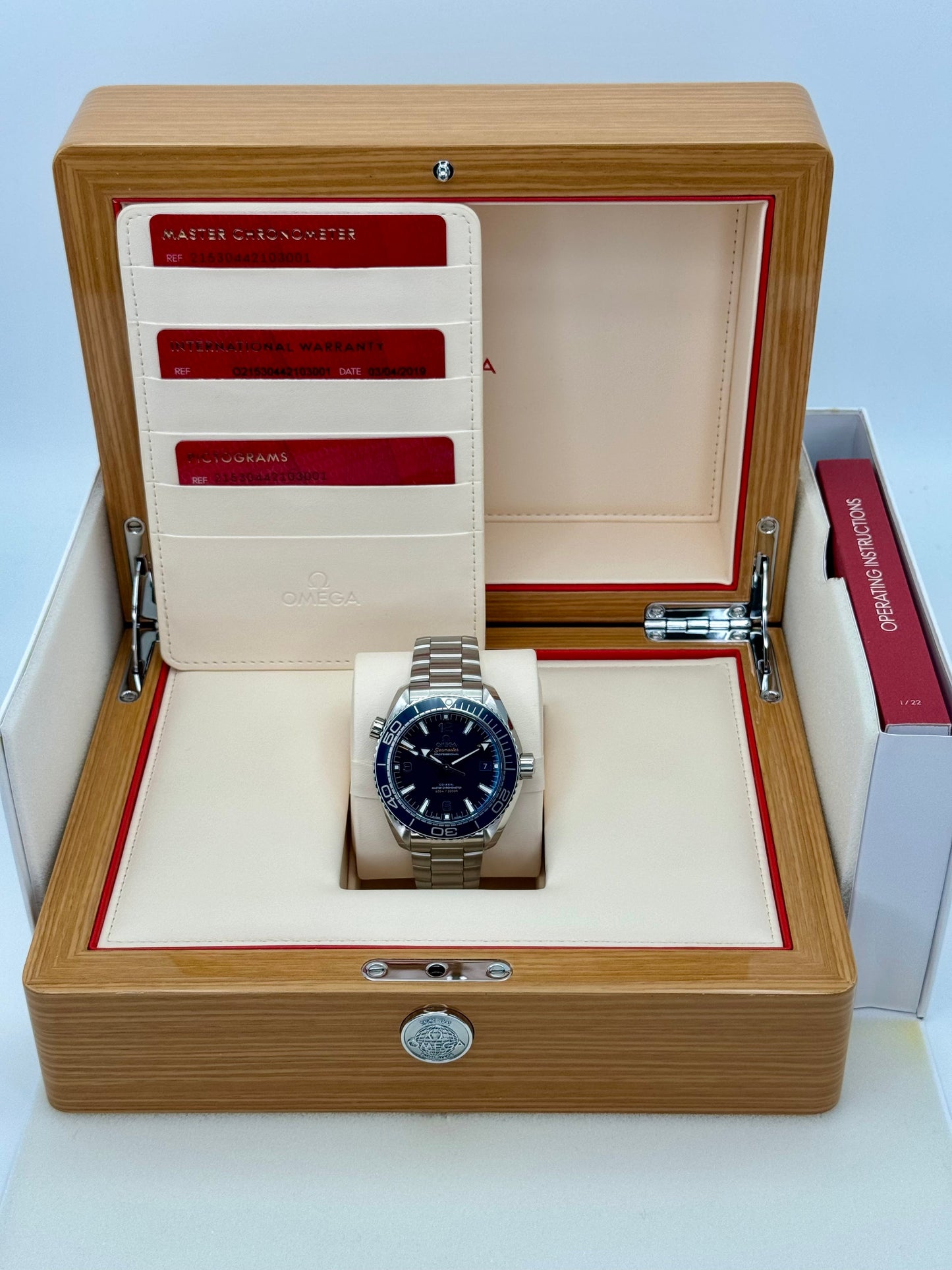 2019 Omega Seamaster Planet Ocean 43.5mm 215.30.44.21.03.001 Blue Dial - MyWatchLLC