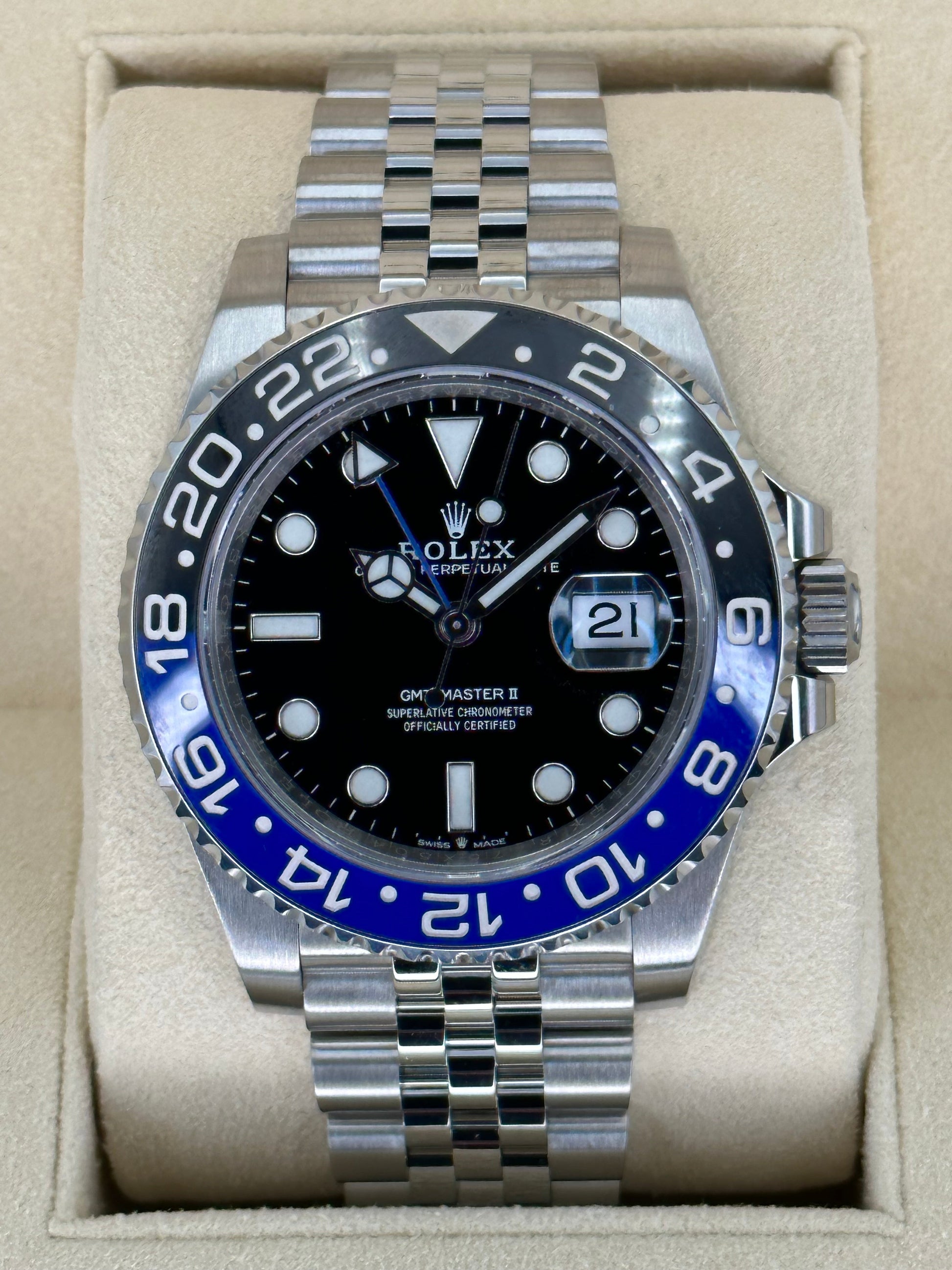 2023 Rolex GMT-Master II "Batgirl" 40mm 126710BLNR Jubilee Black Dial - MyWatchLLC