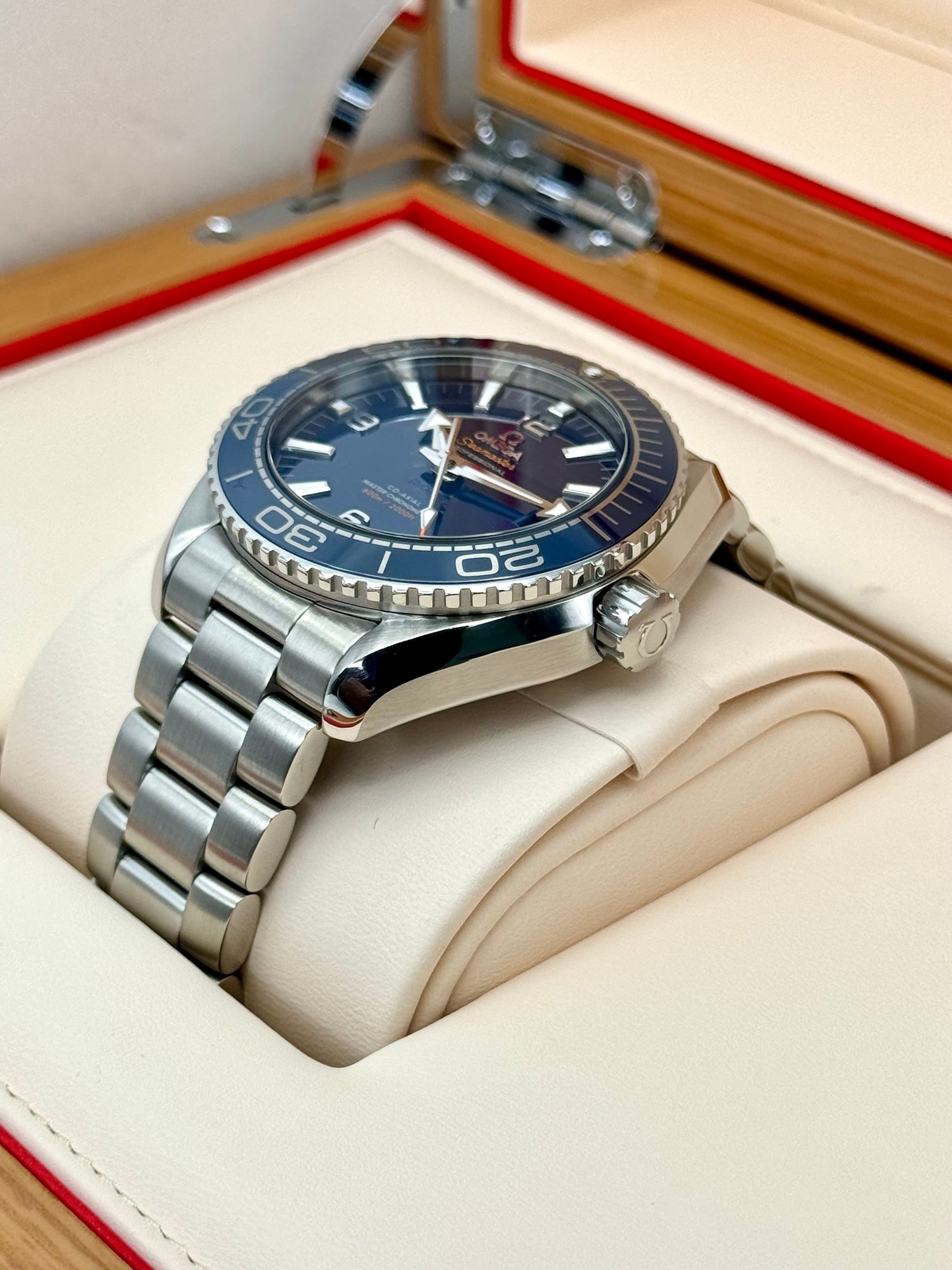 2019 Omega Seamaster Planet Ocean 43.5mm 215.30.44.21.03.001 Blue Dial - MyWatchLLC