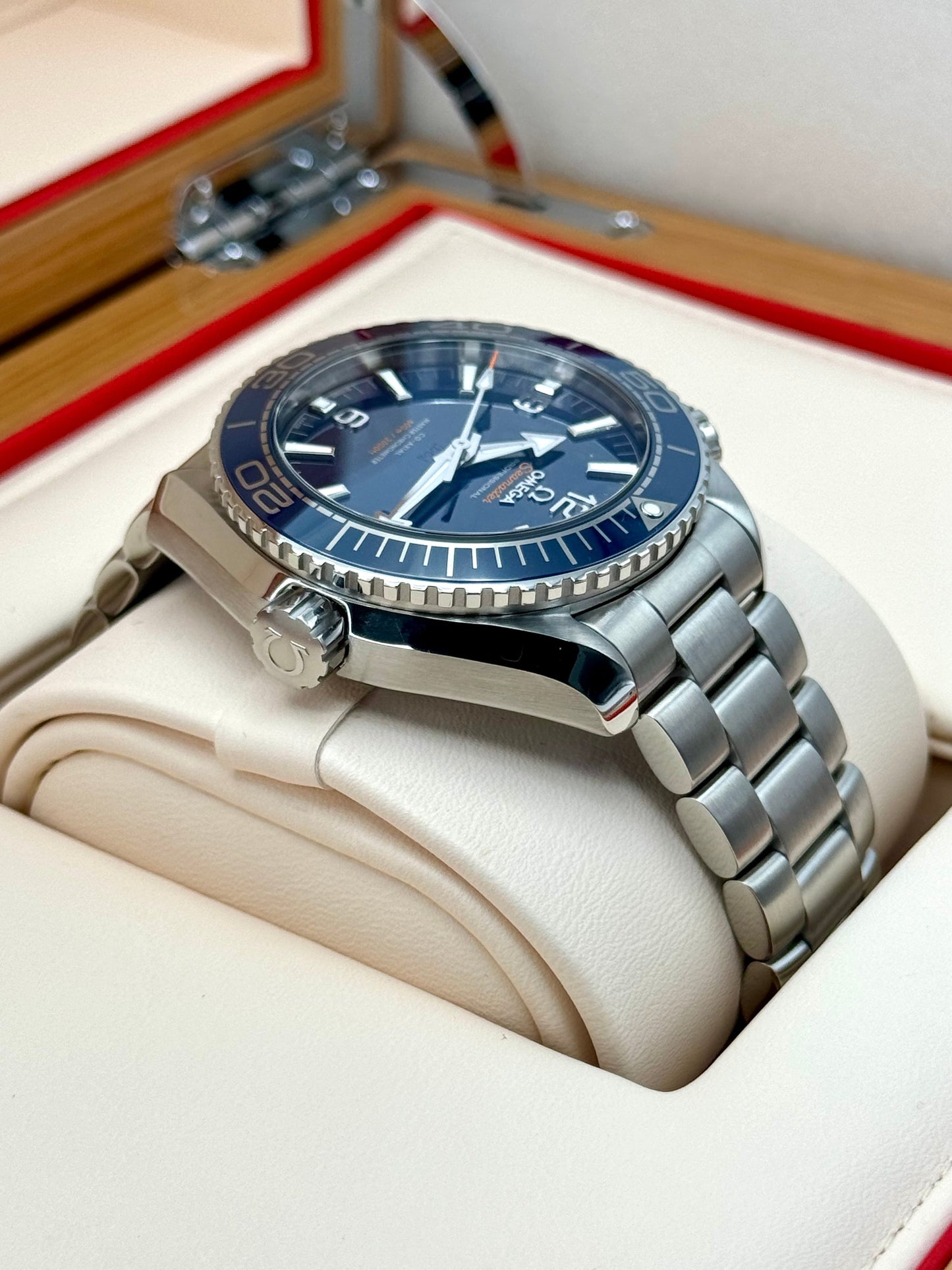 2019 Omega Seamaster Planet Ocean 43.5mm 215.30.44.21.03.001 Blue Dial - MyWatchLLC