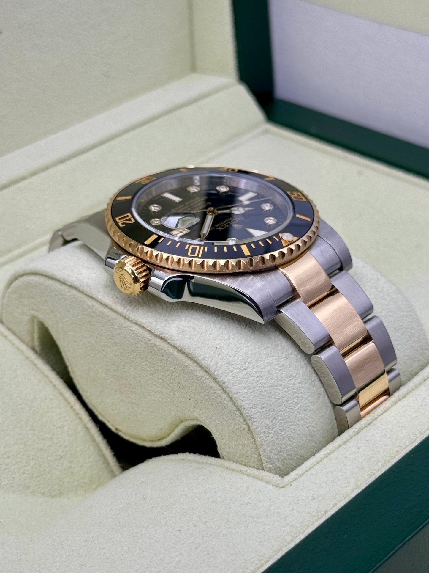 Rolex Submariner 40mm 116613N Two-Tone Black Diamond Dial - MyWatchLLC