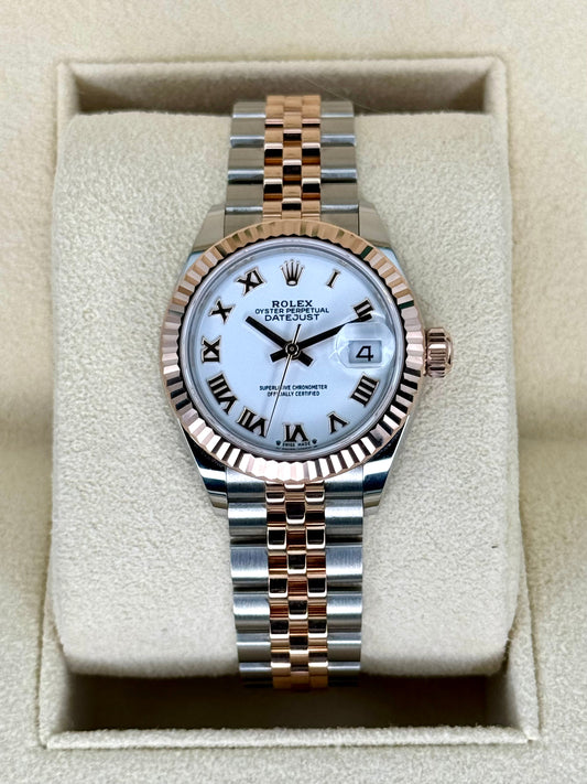 NEW 2022 Rolex Lady-Datejust 28mm 279171 Two-Tone Jubilee White Dial - MyWatchLLC