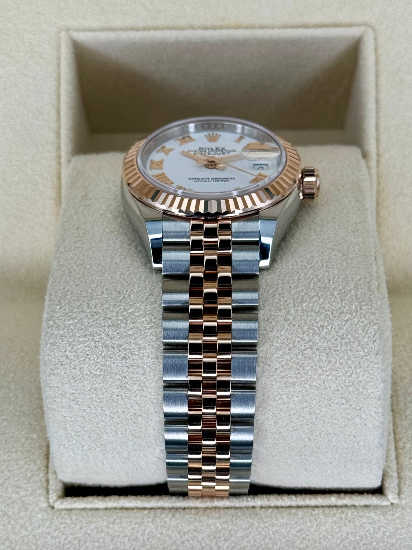 NEW 2022 Rolex Lady-Datejust 28mm 279171 Two-Tone Jubilee White Dial - MyWatchLLC