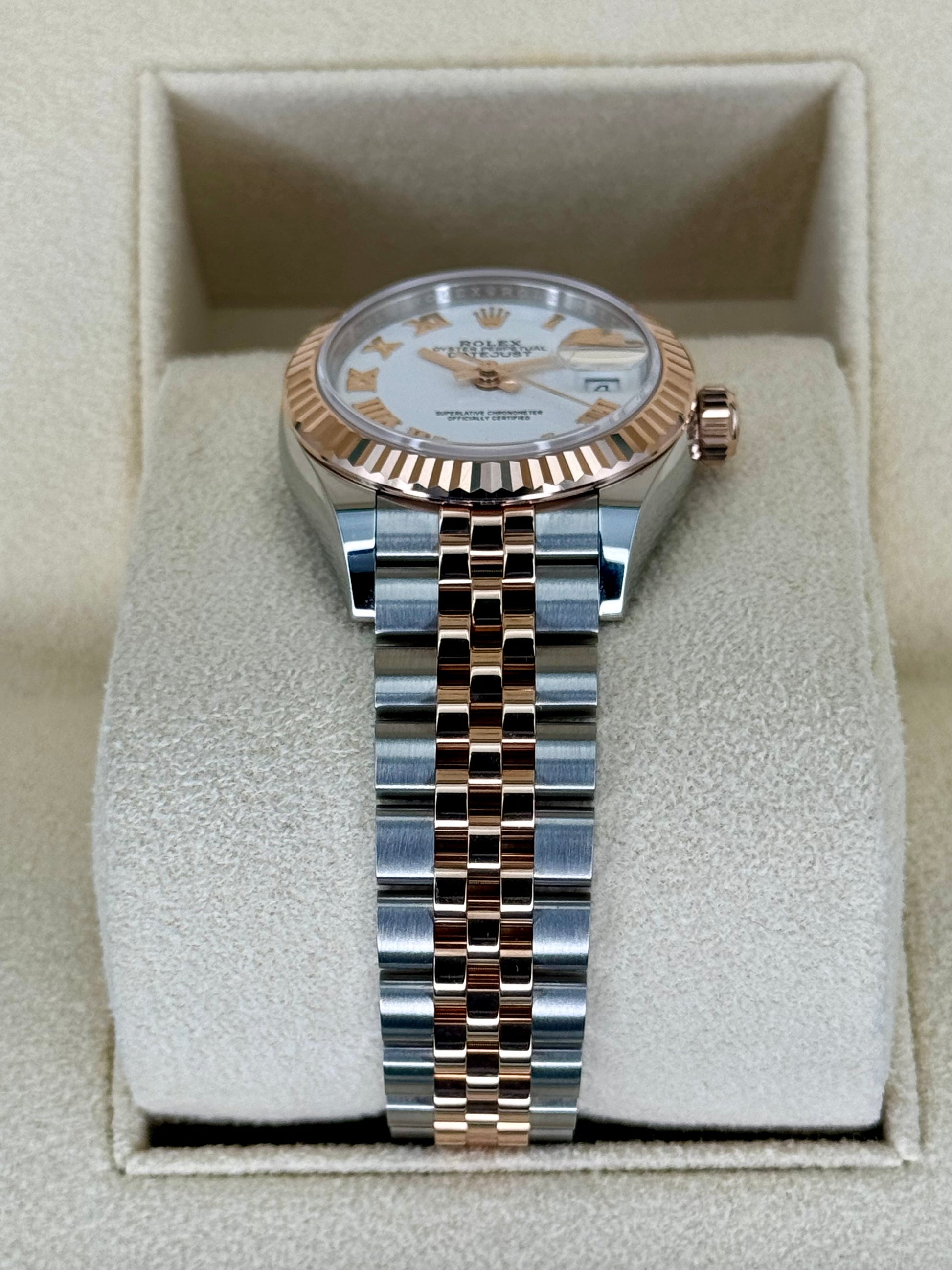 NEW 2022 Rolex Lady-Datejust 28mm 279171 Two-Tone Jubilee White Dial - MyWatchLLC